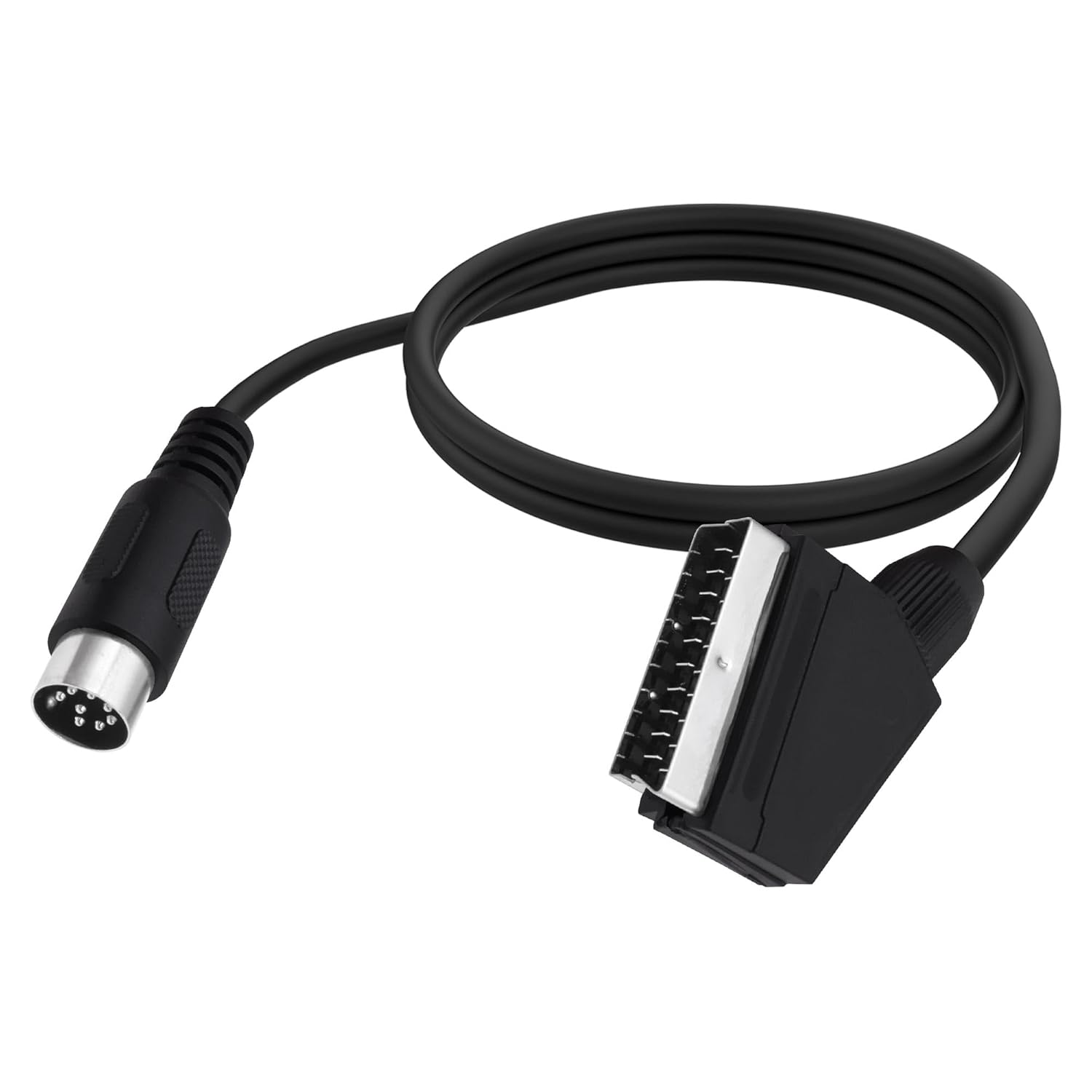 Detalle de YARCHONN 8 Pin DIN to SCART Lead Cable – 1.8M RGB SCART to DIN8 for Retro Consoles