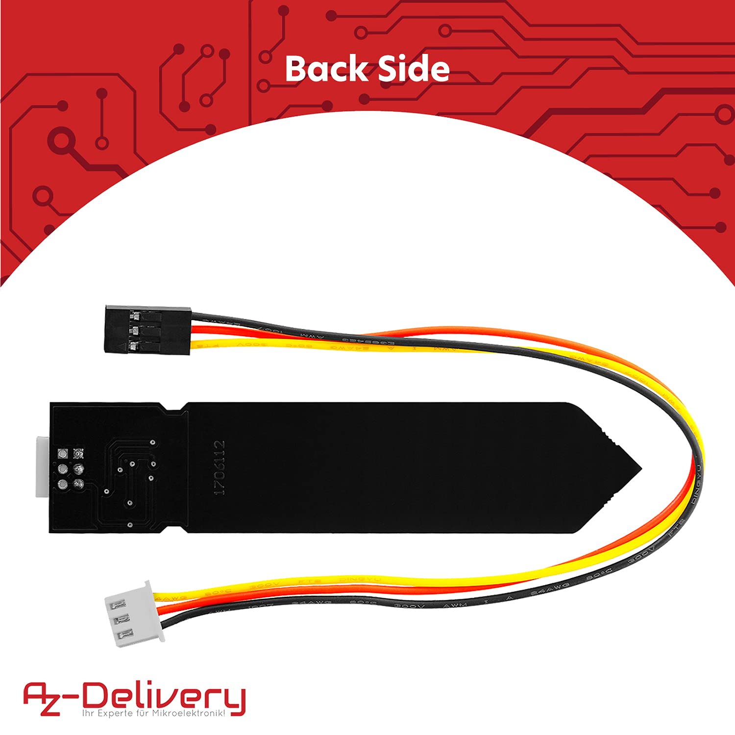 Detalle de AZDelivery 5x sensori di umidità del suolo capacitivo V1.2 con modulo igrometro (compatibile con Arduino) + e-book