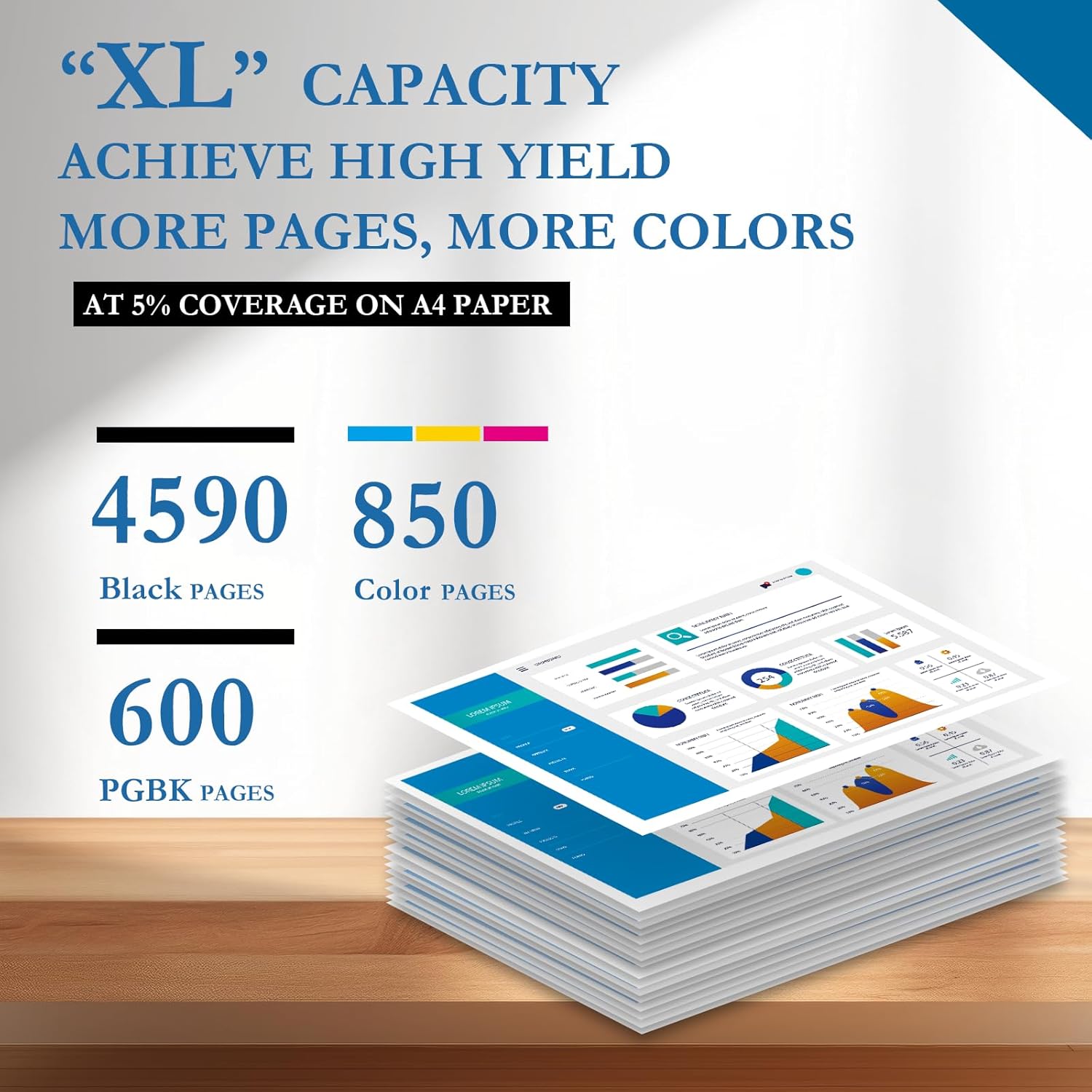 Thumbnail 1 de Paeolos 581 XXL Cyan Magenta Yellow Ink Cartridges for Canon – 6-Pack (Non‑Original)