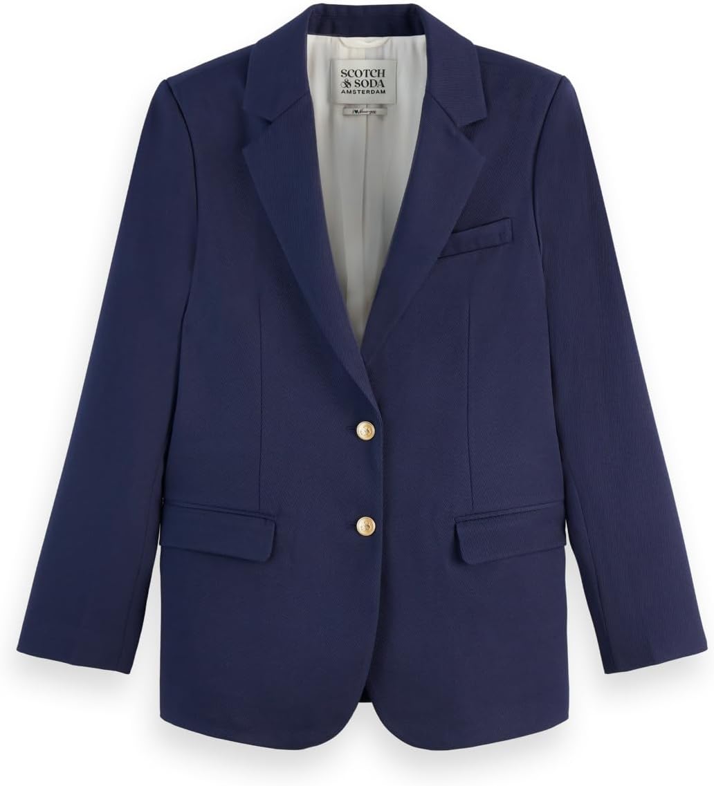 Scotch & Soda Blazer Gabardine Twill Boyfriend pour femme — décontracté et élégant