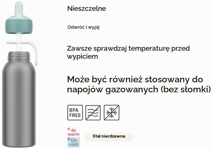 Detalle de Mepal Campus Flip-Up – butelka termiczna 350 ml, stal nierdzewna, Kraina Lodu 2