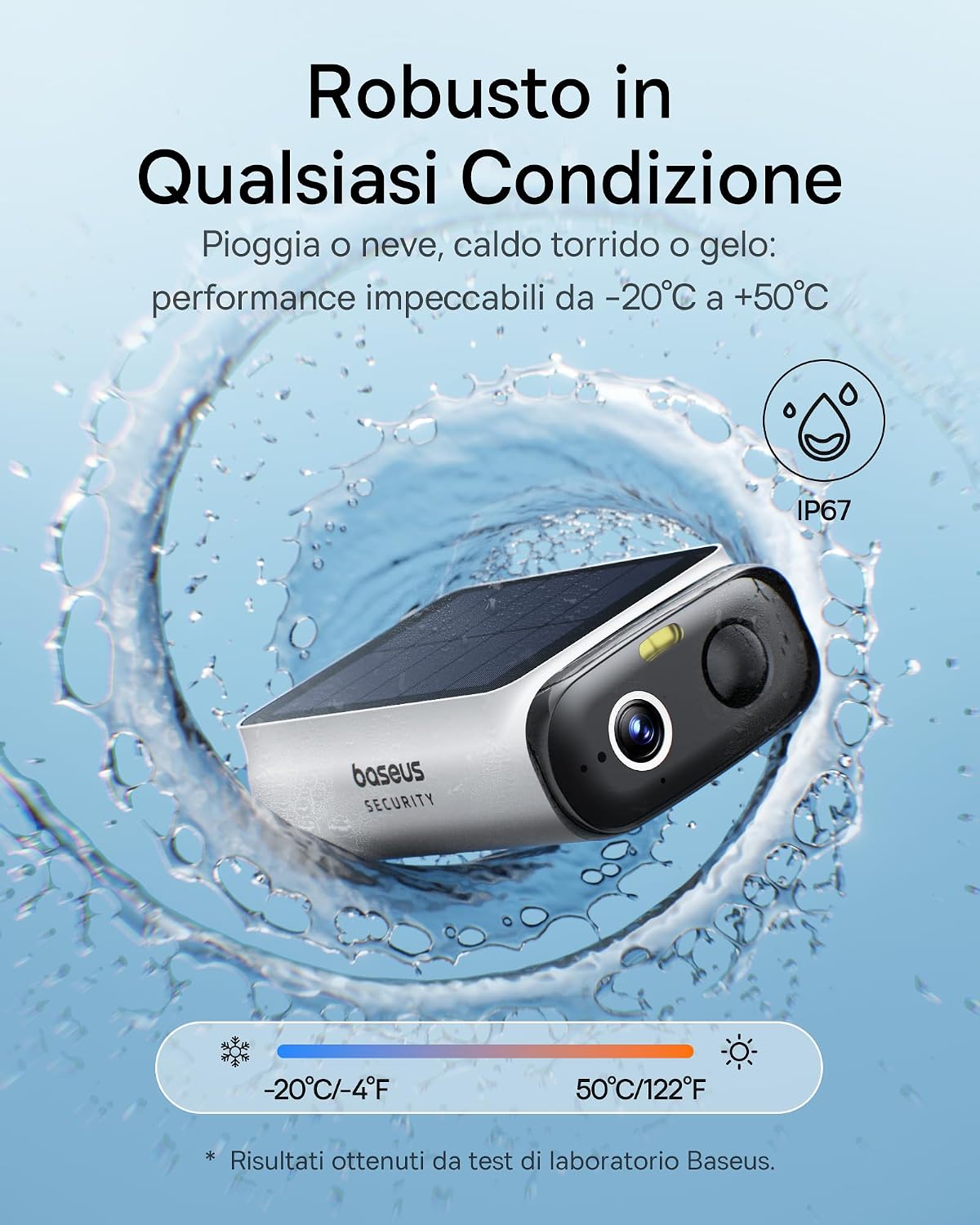 Detalle de Baseus Security S1 Lite 2K telecamera solare 4pz