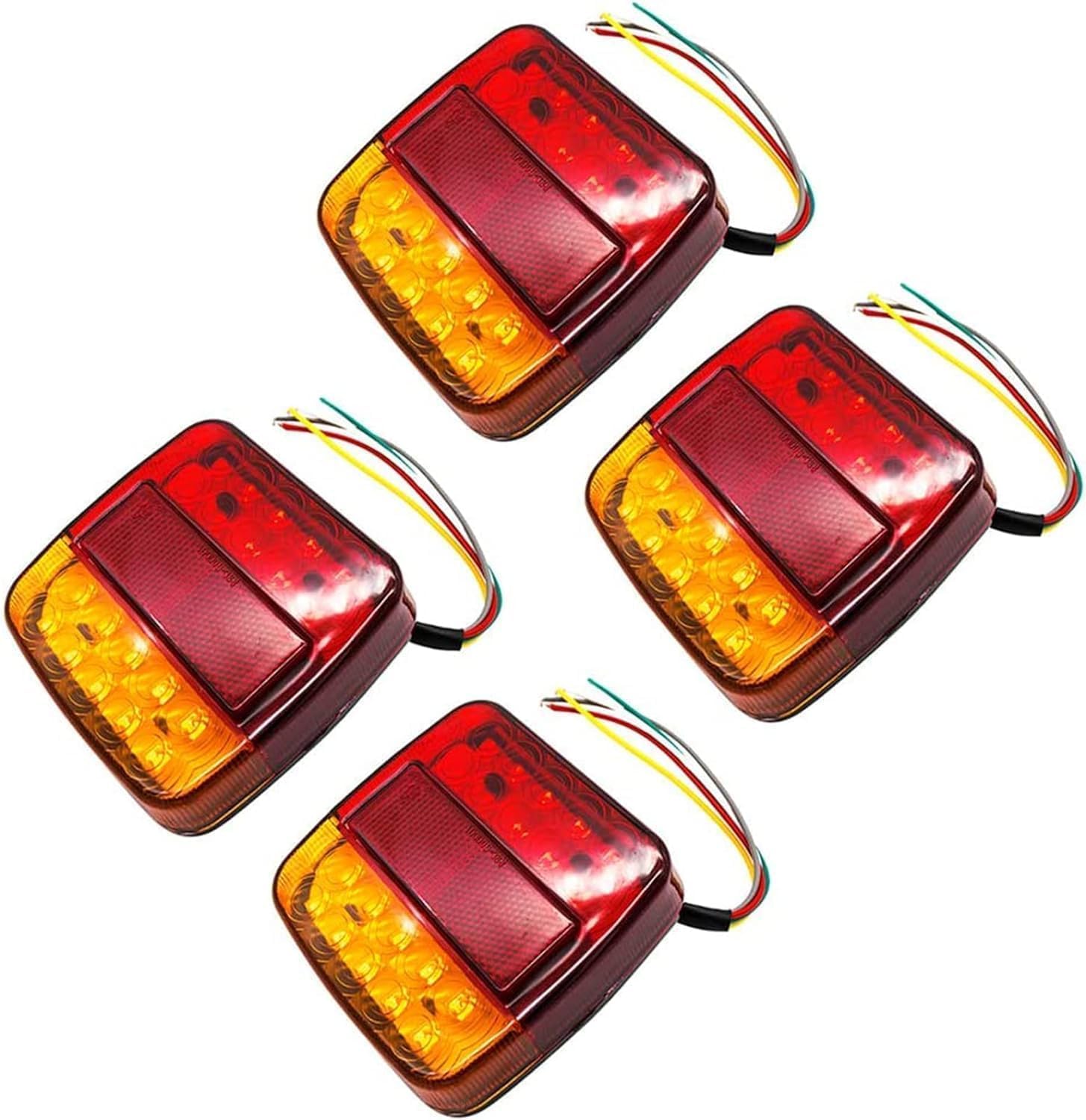 Detalle de COZHYESS 4 Pcs LED Trailer Lights – 12V Universal Tail Lights for RVs, Trucks and Caravans