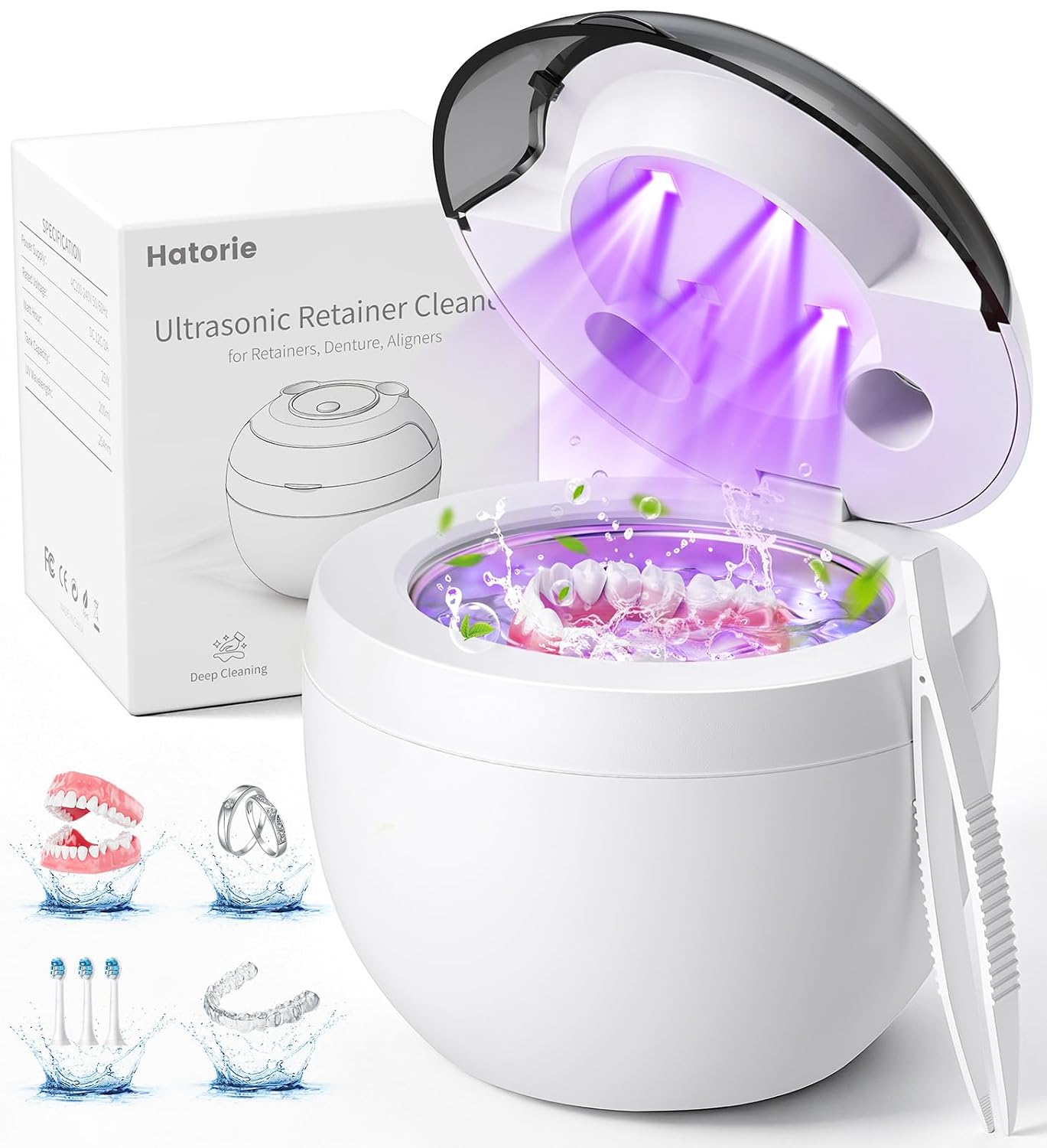 Detalle de Ultrasonic Retainer Cleaner Machine with 45kHz Deep Gentle Cleaning