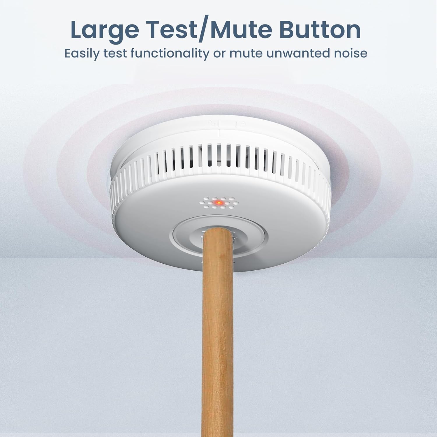 Thumbnail 4 de Smoke Alarm for Home, 2-Pack with 10-Year Battery and Large Test/Silence Button