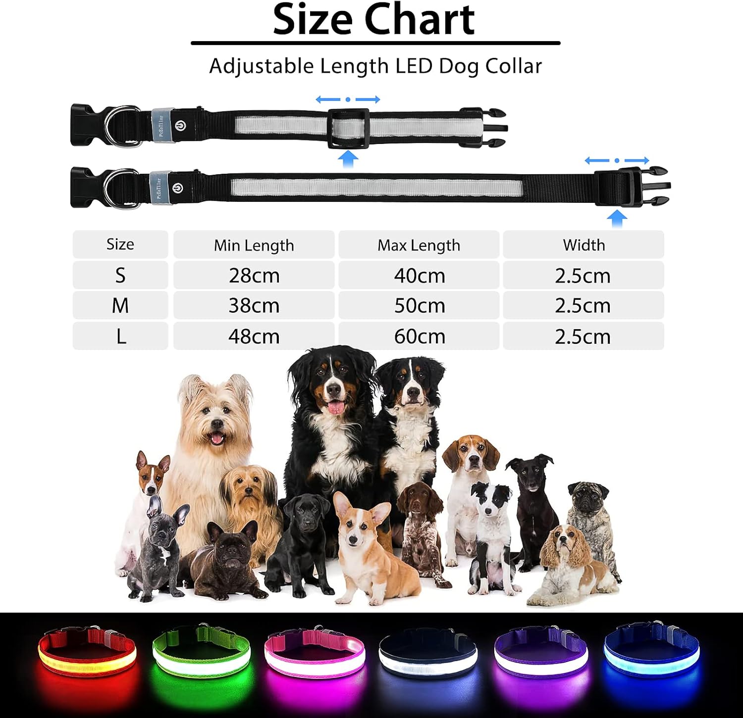 Thumbnail 5 de PcEoTllar Collar Luz para Perro recargable 11 h