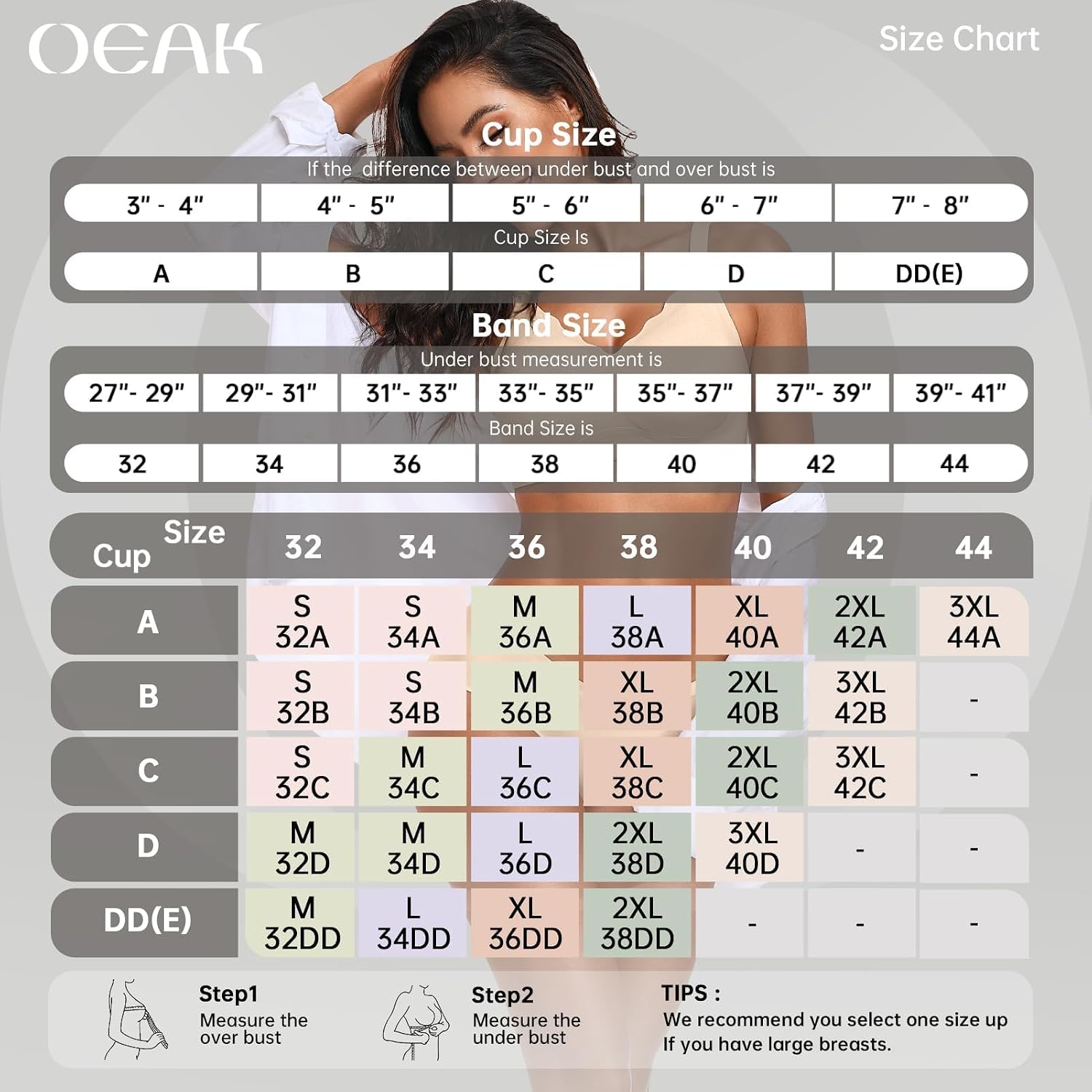 Thumbnail 4 de OEAK Wireless Push Up Full Coverage Bra