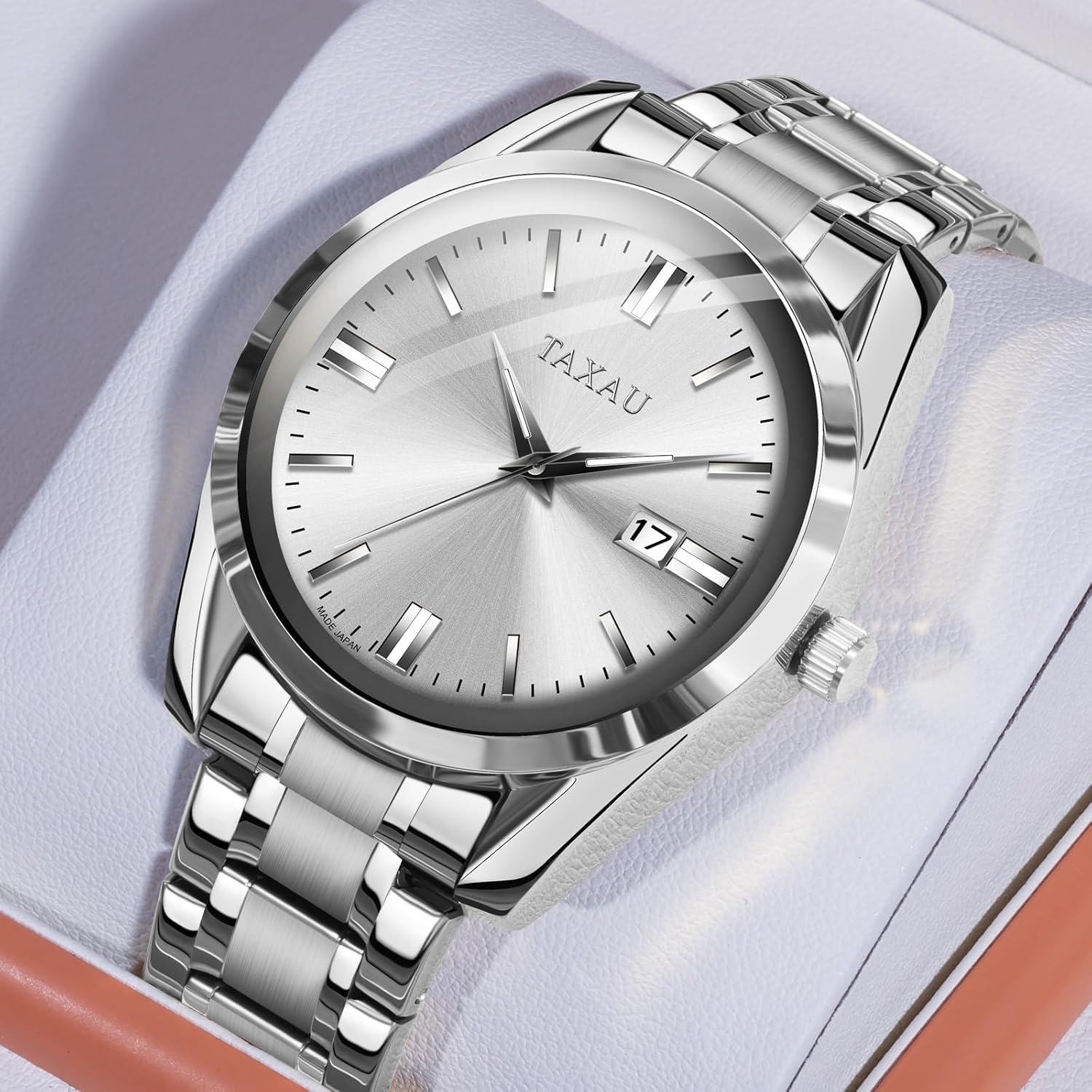 Thumbnail 6 de Taxau Herrenuhr – Wasserdicht, Edelstahl, klassisches Design mit Datum