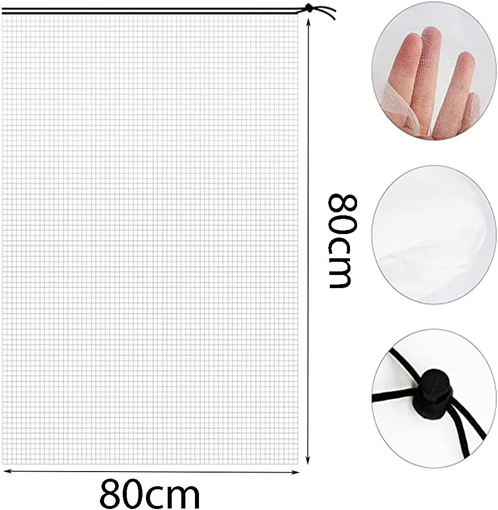 Thumbnail 1 de 2 Packs Insect Bird Barrier Netting Mesh with Drawstring Garden Bug Netting for Plants, Fruits and Flowers
