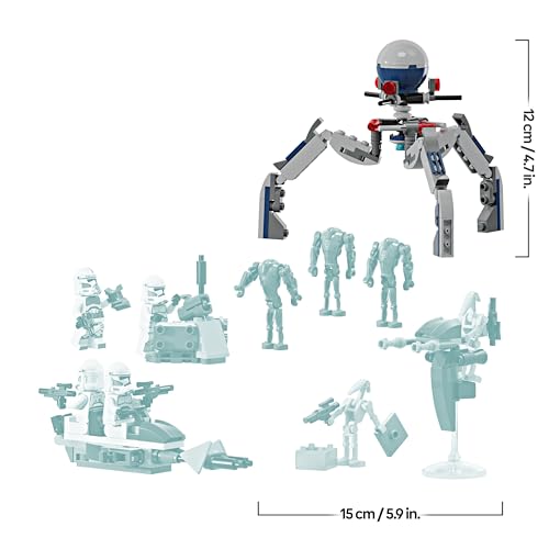Thumbnail 7 de LEGO 75372 Star Wars Pack de Combat Clone Troopers et Droïdes – Aventurez-vous avec le Speeder Bike