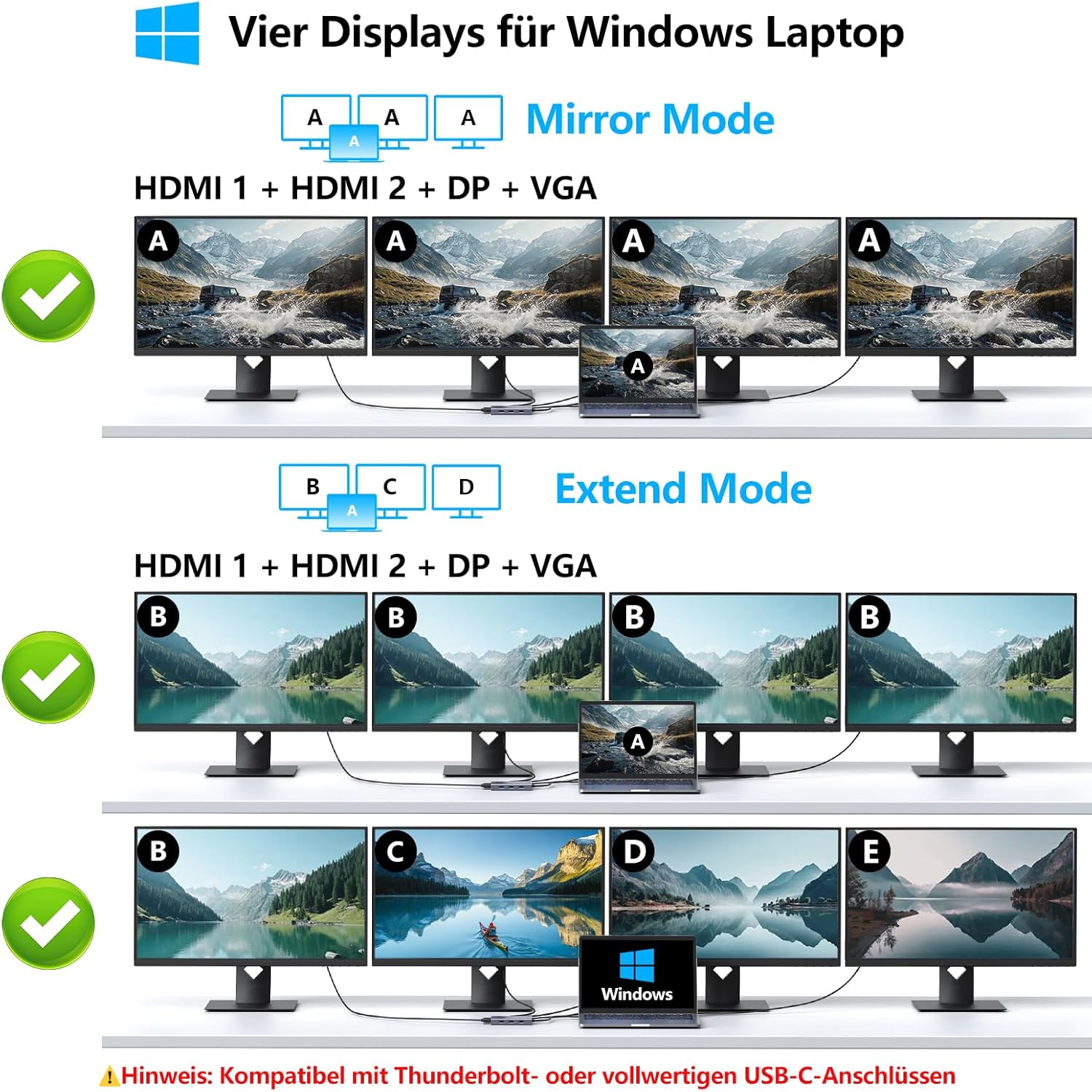Thumbnail 4 de USB C Docking Station 9 in 1 100W PD