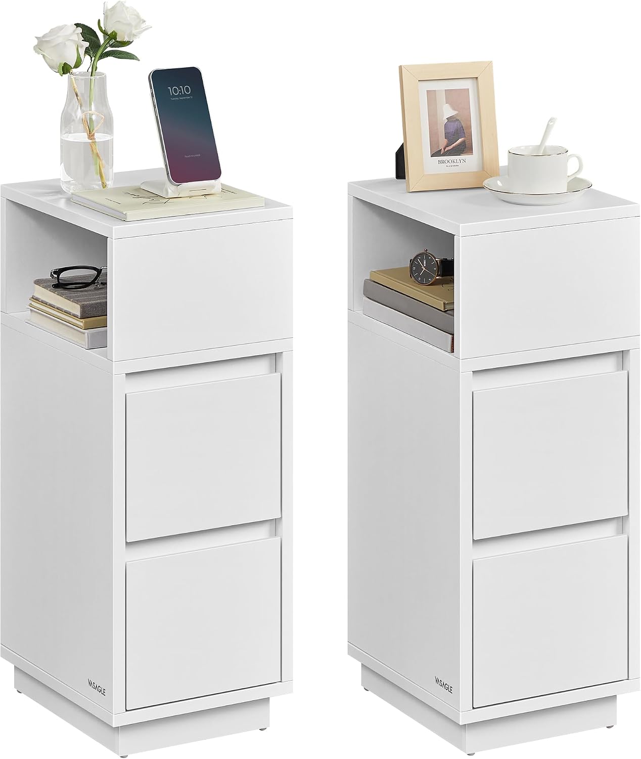 Detalle de VASAGLE Kailyn Kollektion Nachttisch 2er Set