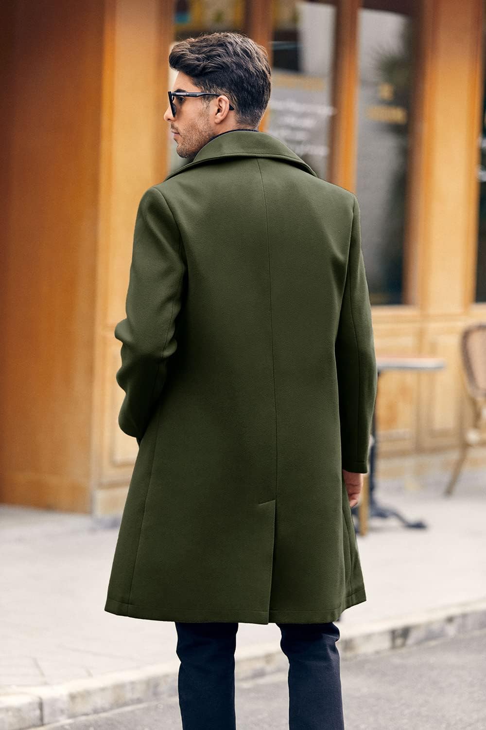 Detalle de Makkrom Men's Trench Coat, Polyester-Cotton Shell