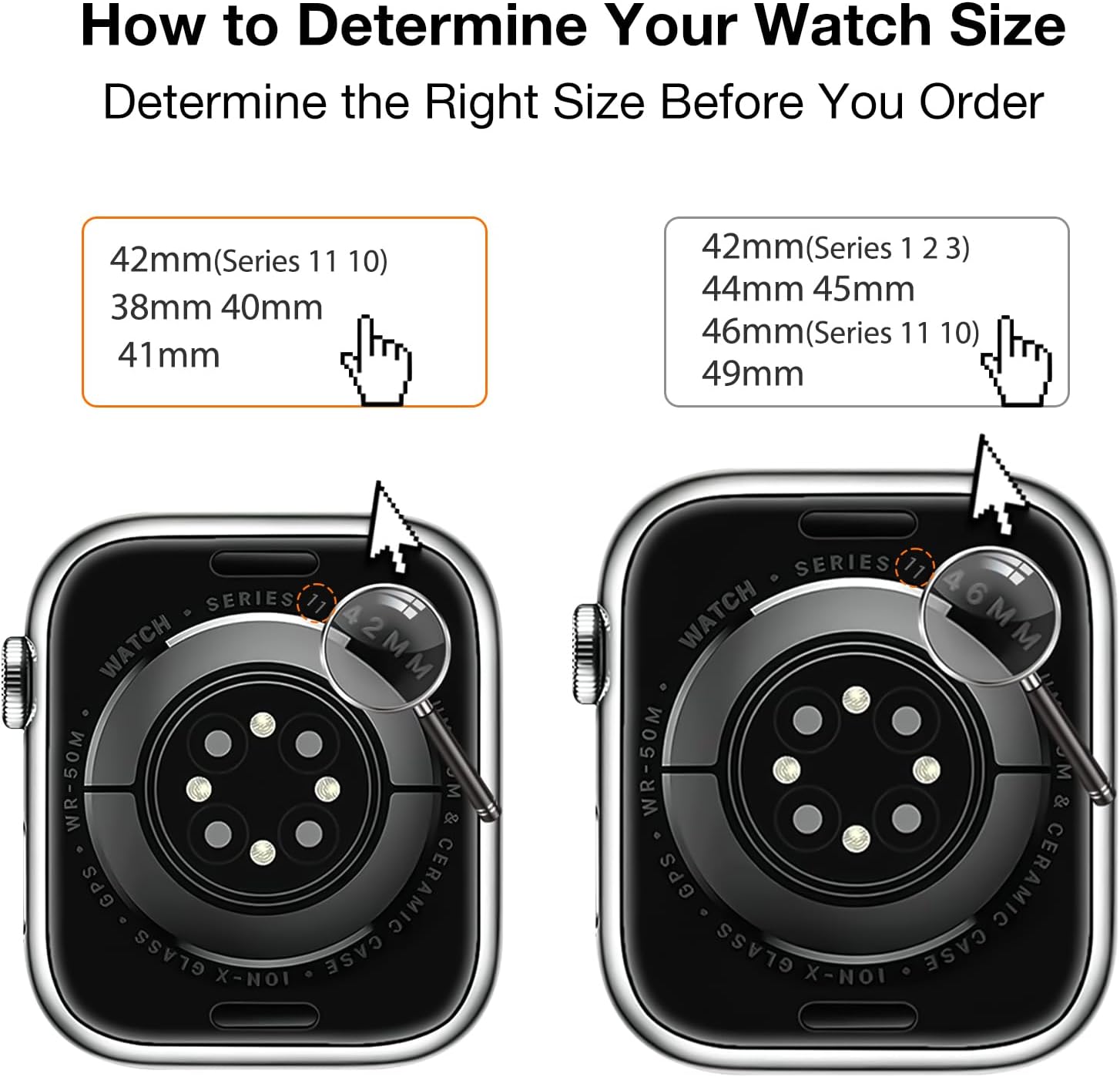 Detalle de SUNFWR Leather Straps for Apple Watch (38–42mm) – Coffee/Silver, fits Series 11 to SE