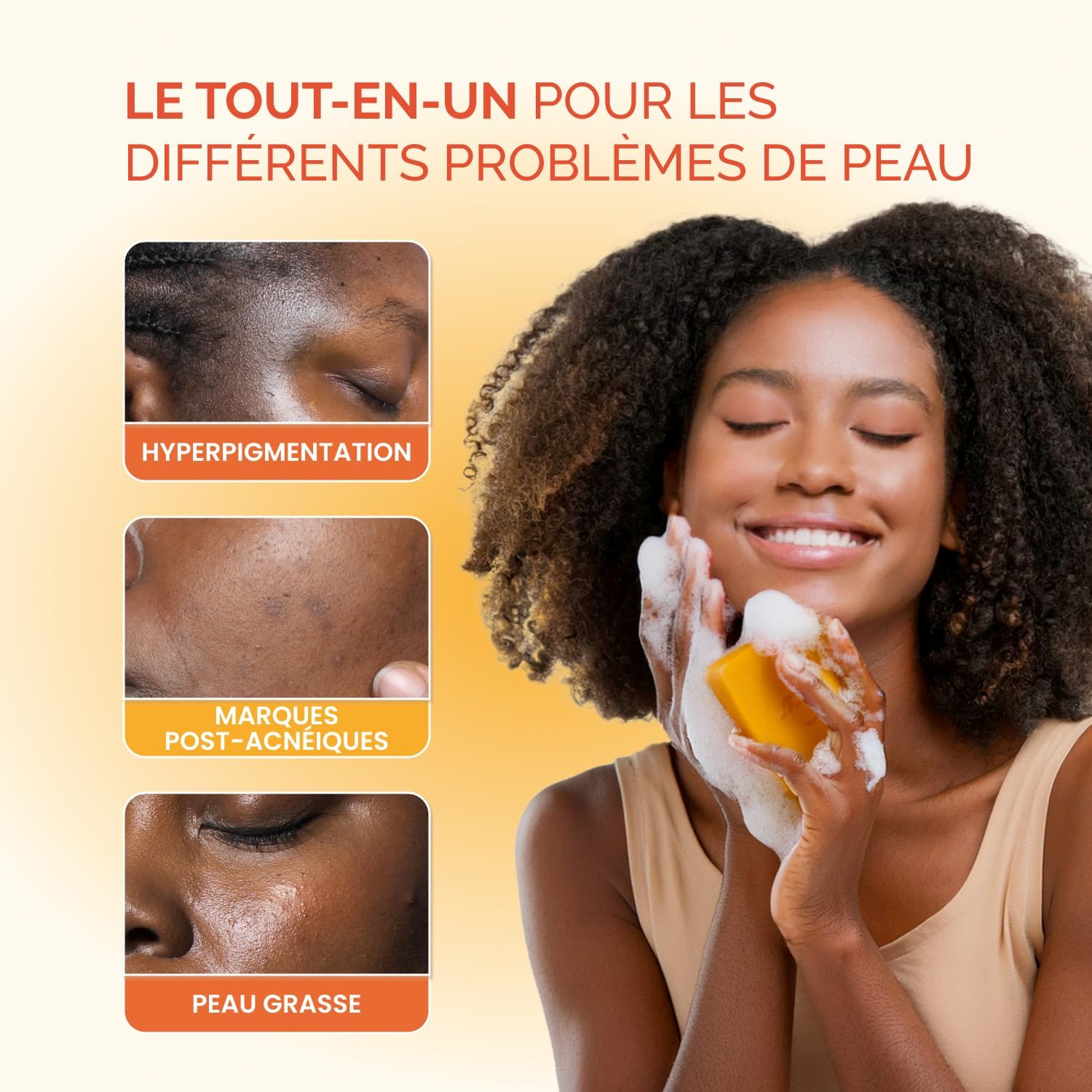 Thumbnail 3 de PLANTIFIQUE Turmeric & Kojic Acid Soap : savon visage et corps anti-taches (4 barres)