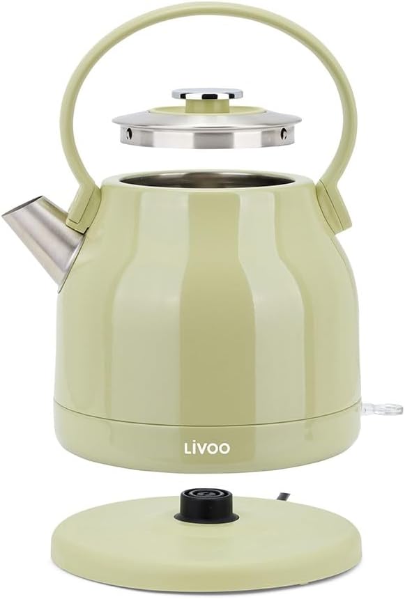 Detalle 1 de LIVOO DOD202C – czajnik retro 1,5 l ze stali nierdzewnej, 1850–2200 W