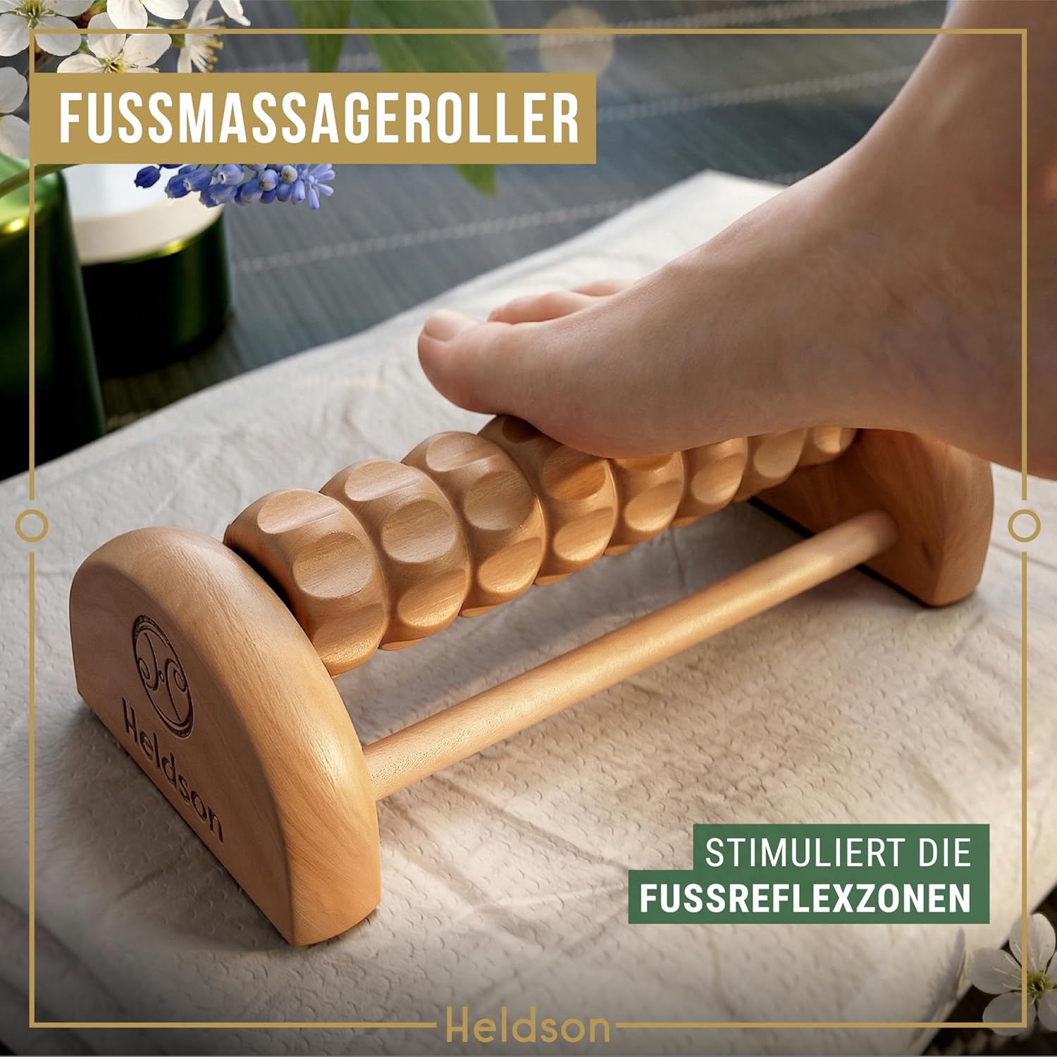 Detalle de HELDSON Premium Massage Set Holz 6 Teile