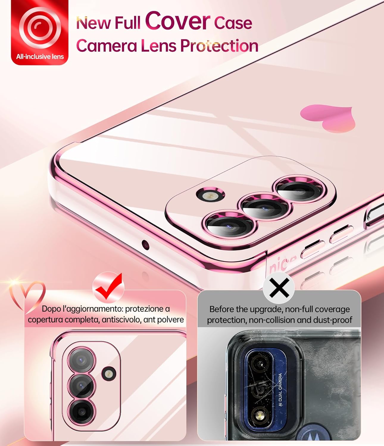 Thumbnail 2 de LeYi Galaxy A17 5G Case (Pink) with Tempered Glass Screen Protector + Full Camera Lens Protection (2-pack)