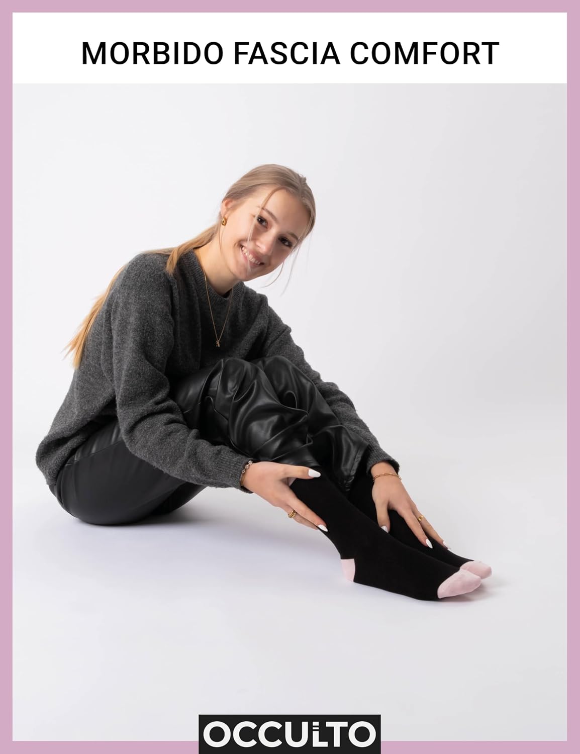 Detalle 2 de Occulto calze donna in cotone con strisce e pois (10 paia) – morbide e traspiranti