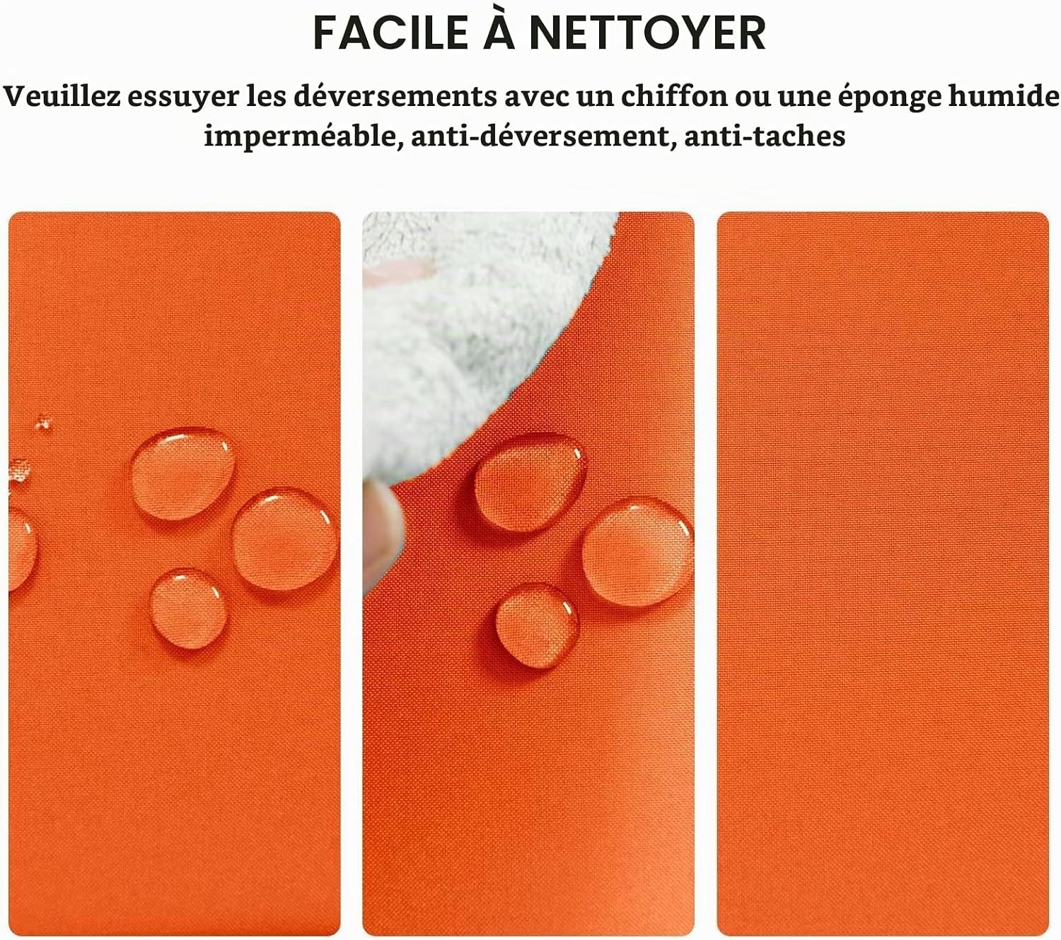 Detalle de DWCN DWDE-PWNZB-130x160-28 tafelkleed 130 x 160 cm, oranje polyester