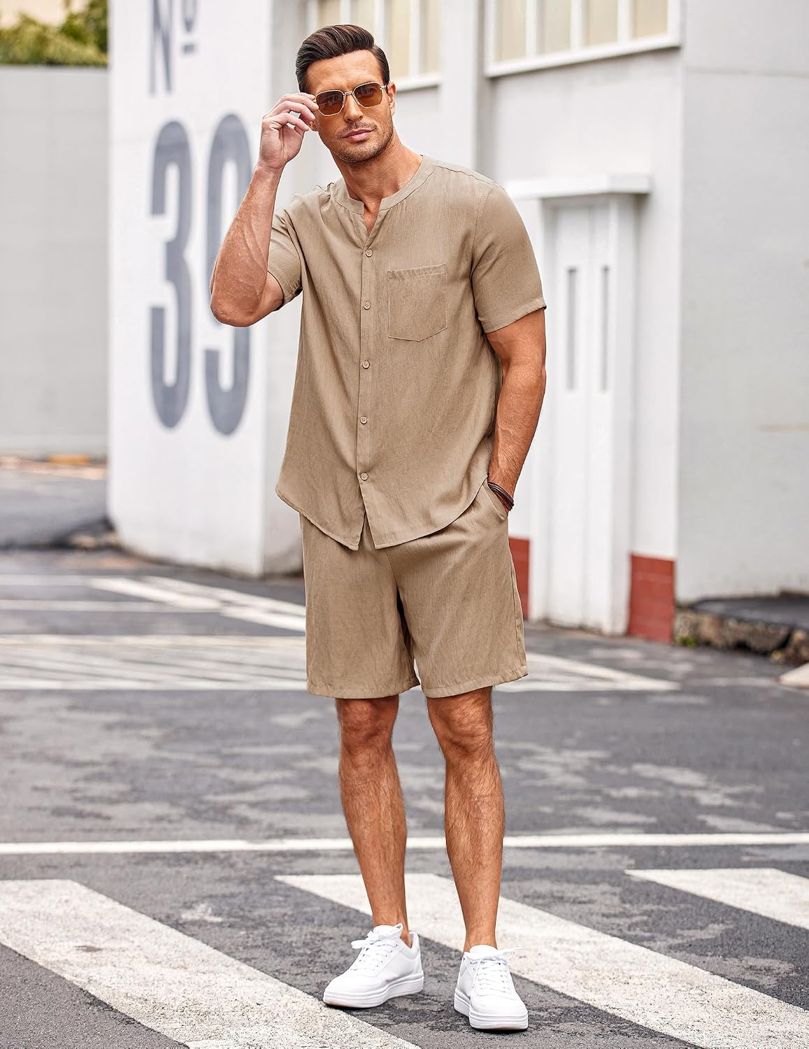 Thumbnail 3 de Ekouaer Pyjama homme été, S-XXL en coton