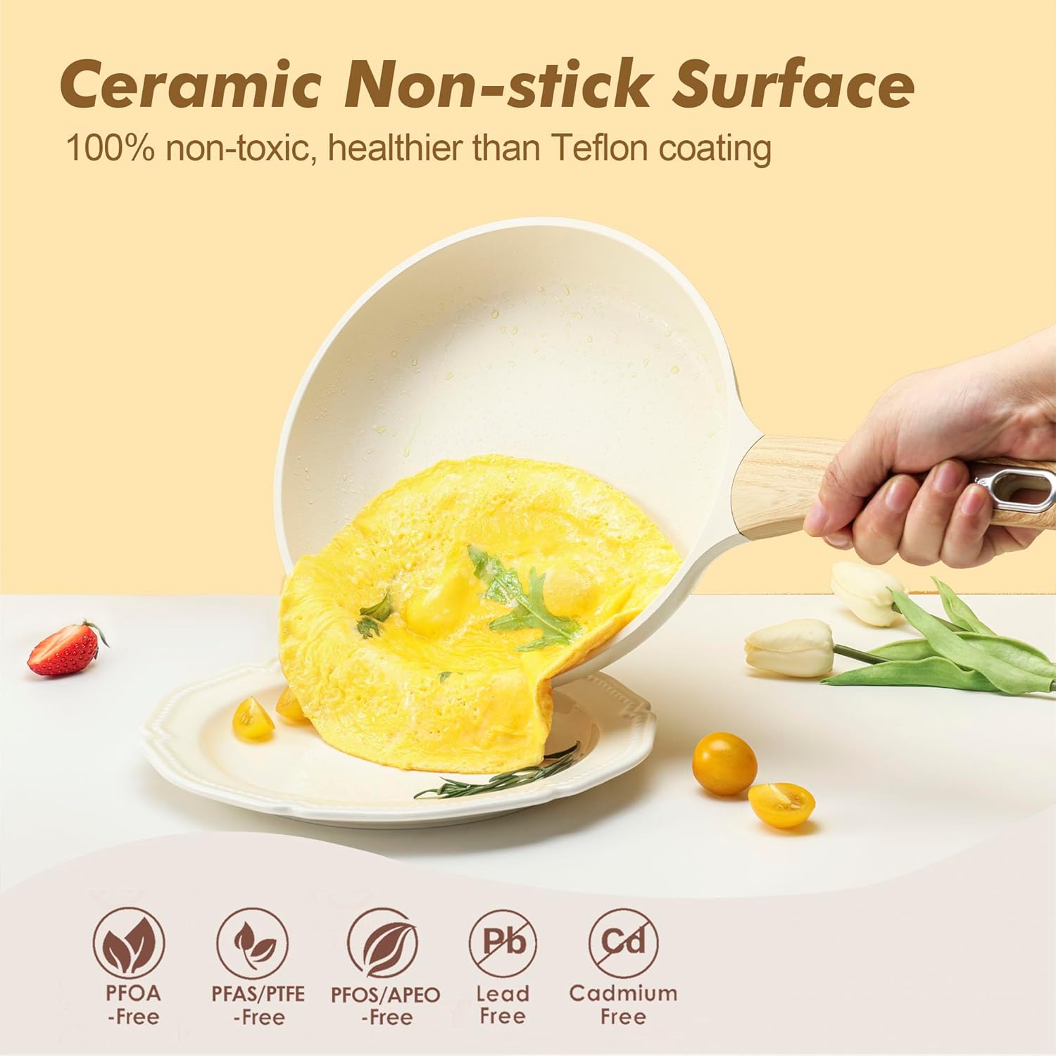 Thumbnail 1 de SENSARTE 14-Piece Ceramic Nonstick Cookware Set
