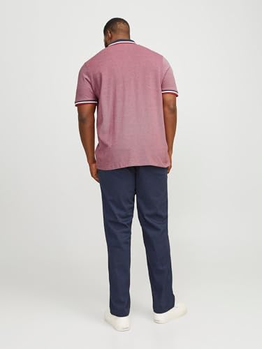 Detalle de Jack & Jones JJepaulos Polo Ss Noos Pls – Camiseta Polo Hombre, Rio Red, 5XL