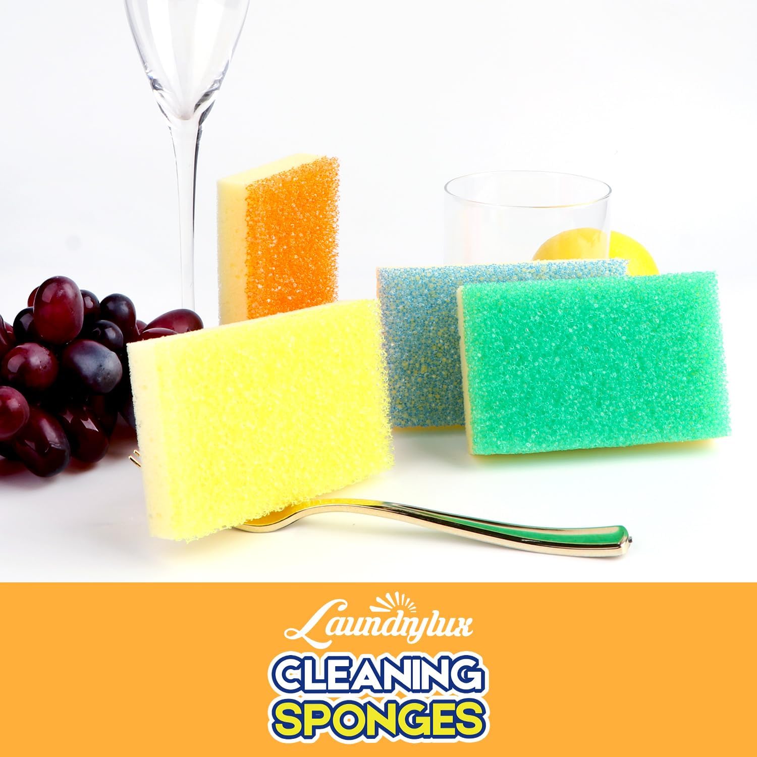 Thumbnail 1 de LAUNDRYLUX Scrub Sponge: Dual-Sided Temperature-Responsive Non-Scratch Scrubber (4 Pack)
