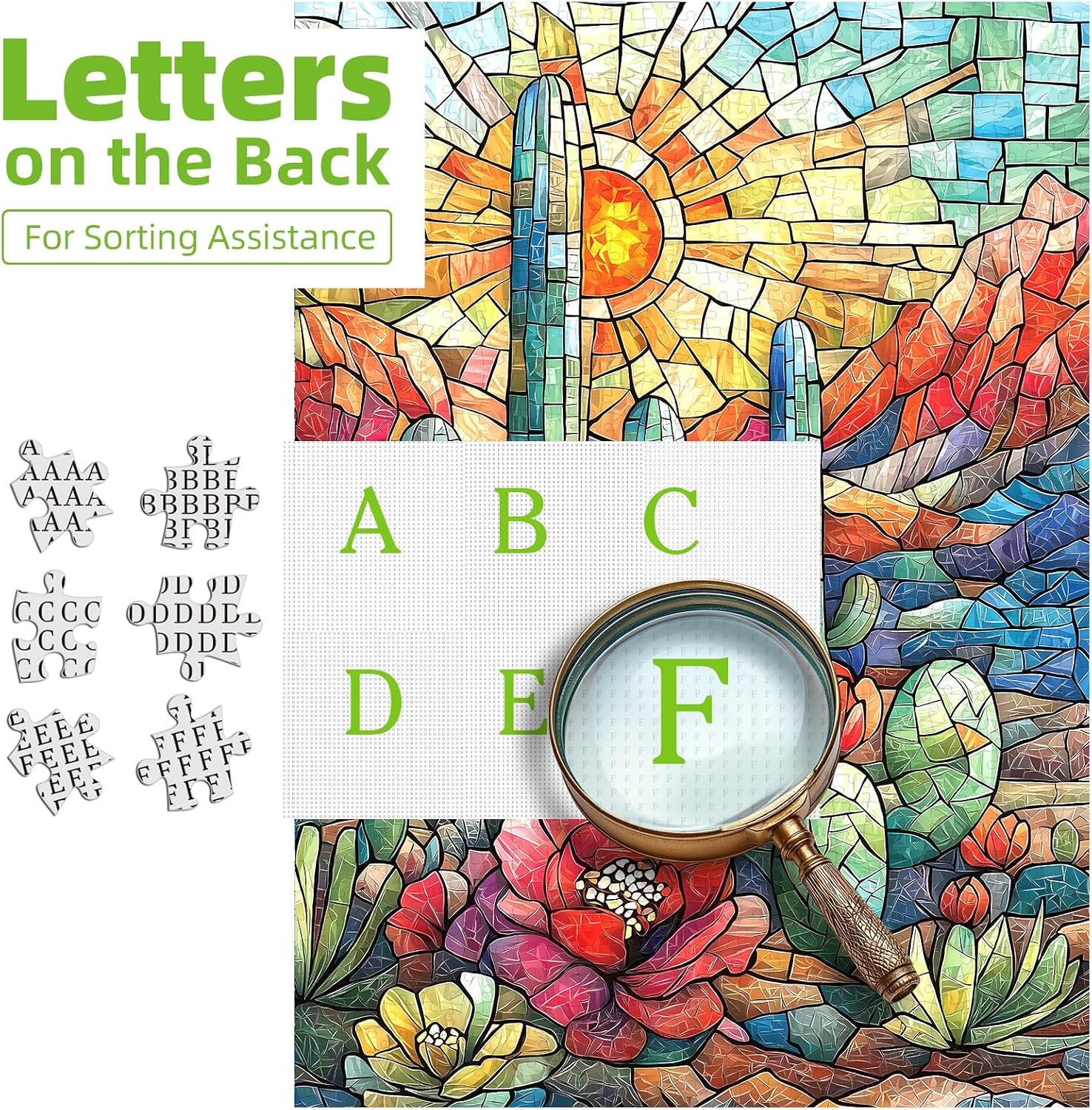 Thumbnail 2 de Blueforest Cactus Jigsaw Puzzle, 1,000 Pieces