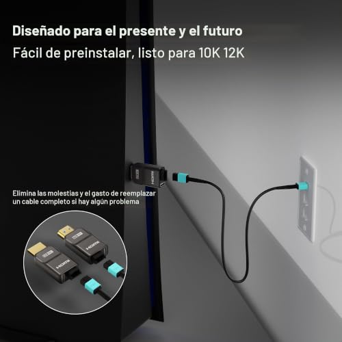 Thumbnail 2 de RUIPRO HDMI 2.1 8K, cable de fibra óptica desmontable de 7,6 m y 48 Gbps