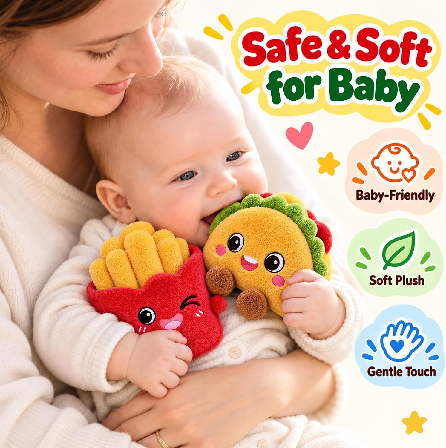 Detalle 1 de SAIMAND Baby Sensory Toy Set Plush