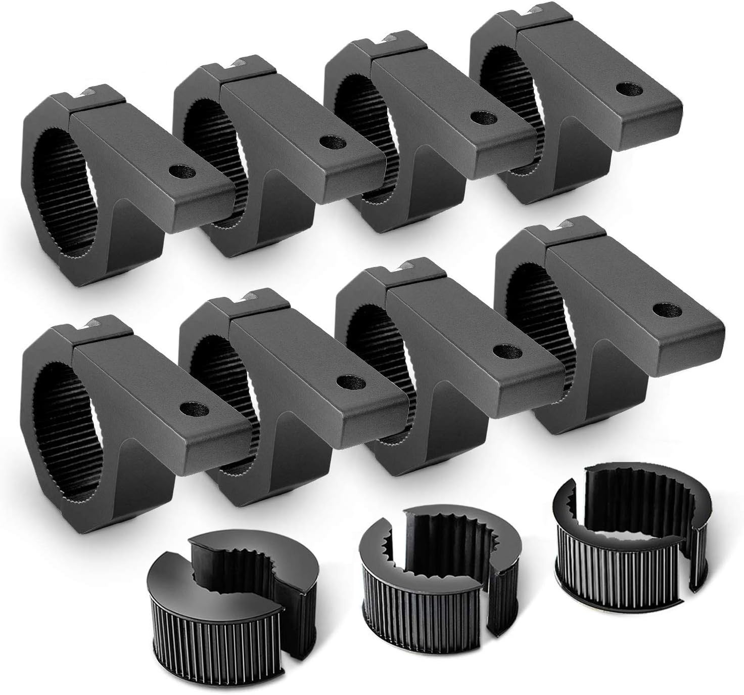 Detalle de Nilight 90021H Horizontal Bar Clamp Mounting Bracket Kit for Off-Road LED Light Bars (8-Pack) – Black