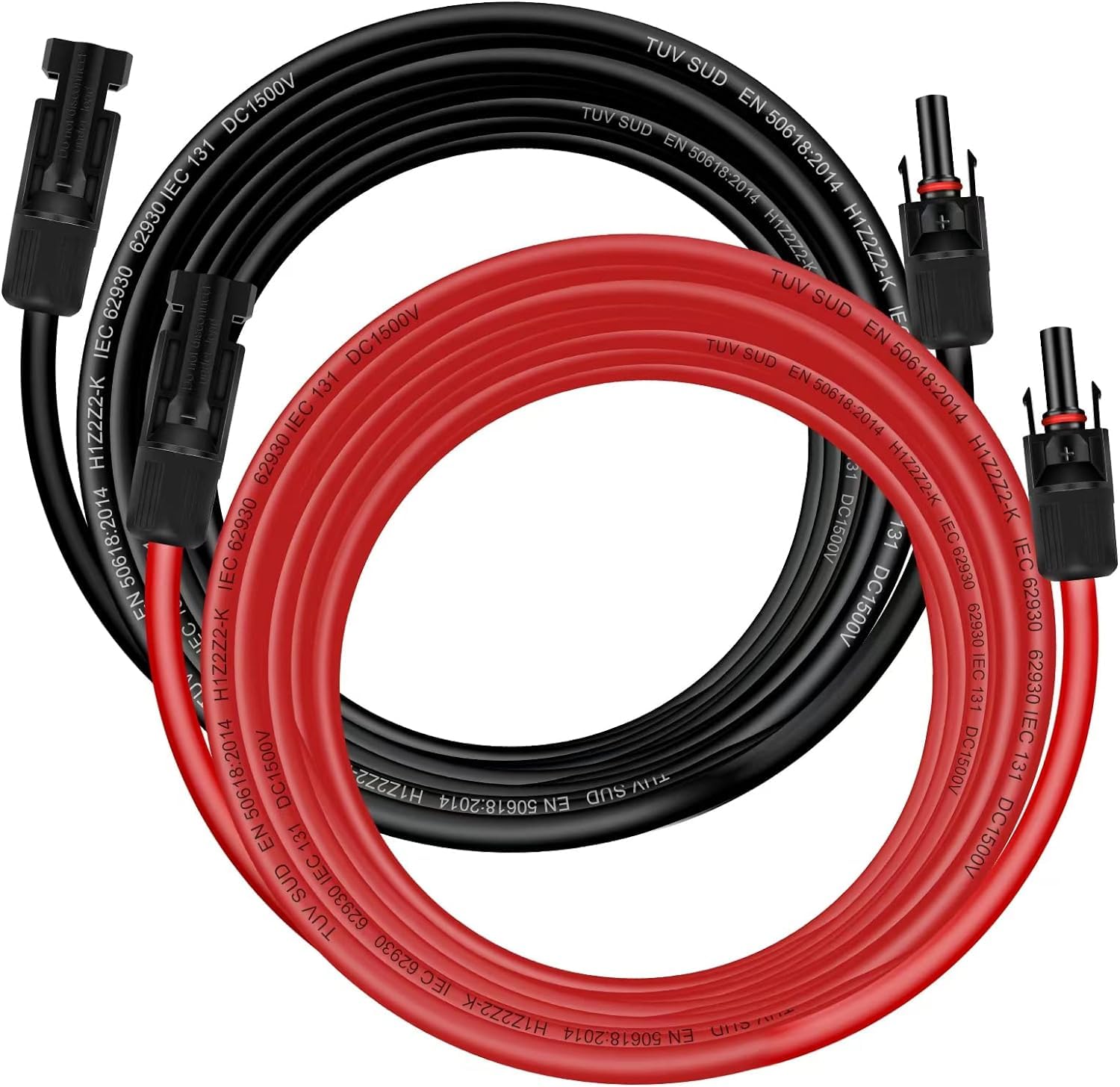 Thumbnail 6 de Solarkabel 6 mm² / Verlängerungskabel 4 mm² mit Steckern (Rot/Schwarz) – 2 m für Photovoltaik