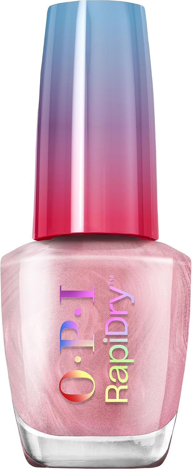 Detalle de OPI RapiDry Smalto ad Asciugatura Rapida 9ml – Vegano, a Prova di Sbavature, Nude/Rosso con Riflessi Colorati
