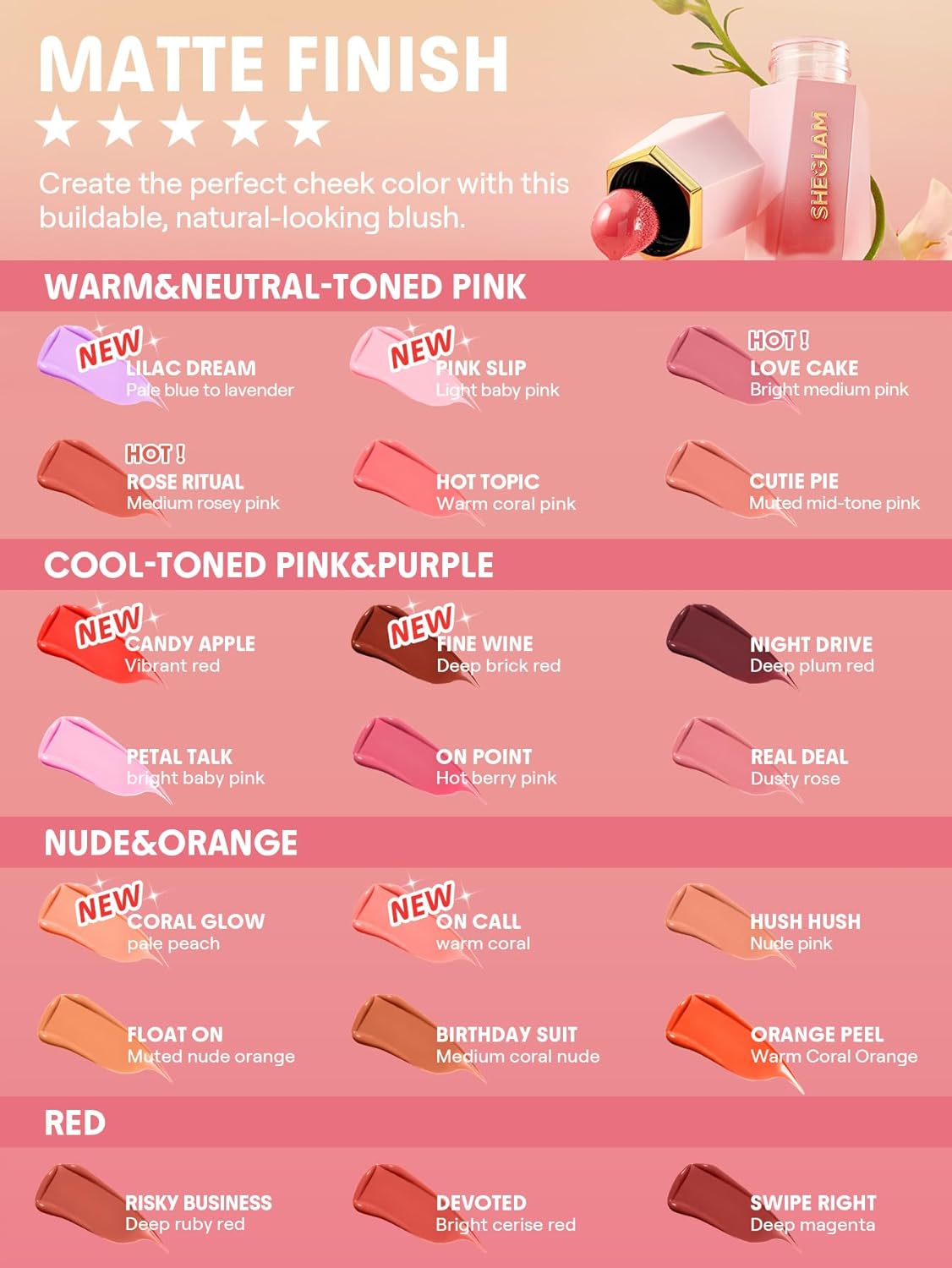 Detalle de SHEGLAM Color Bloom Liquid Blush-Coral Glow