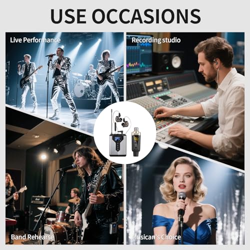Thumbnail 8 de Depusheng T9-2: Sistema di monitoraggio in-ear wireless con trasmettitore e ricevitore a clip