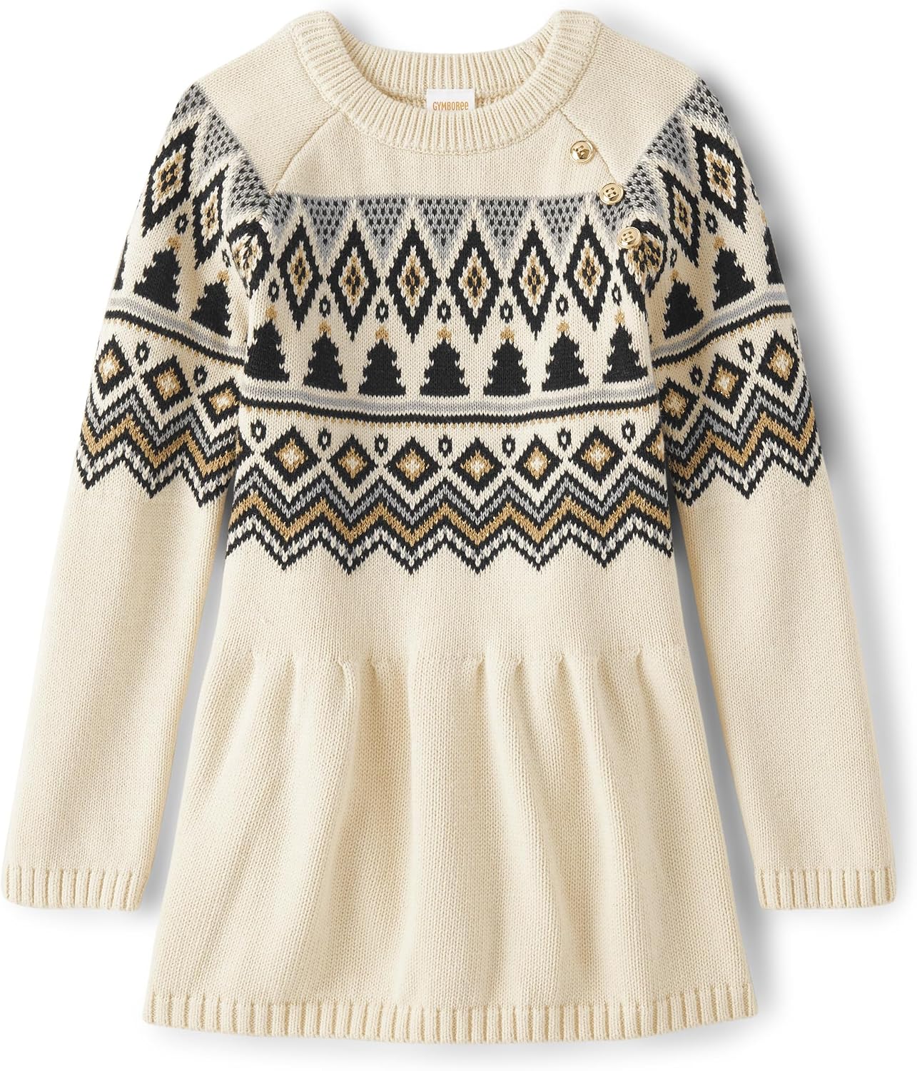 Detalle de Gymboree Baby Girls and Toddler Long-Sleeve Sweater Dress, 100% Cotton