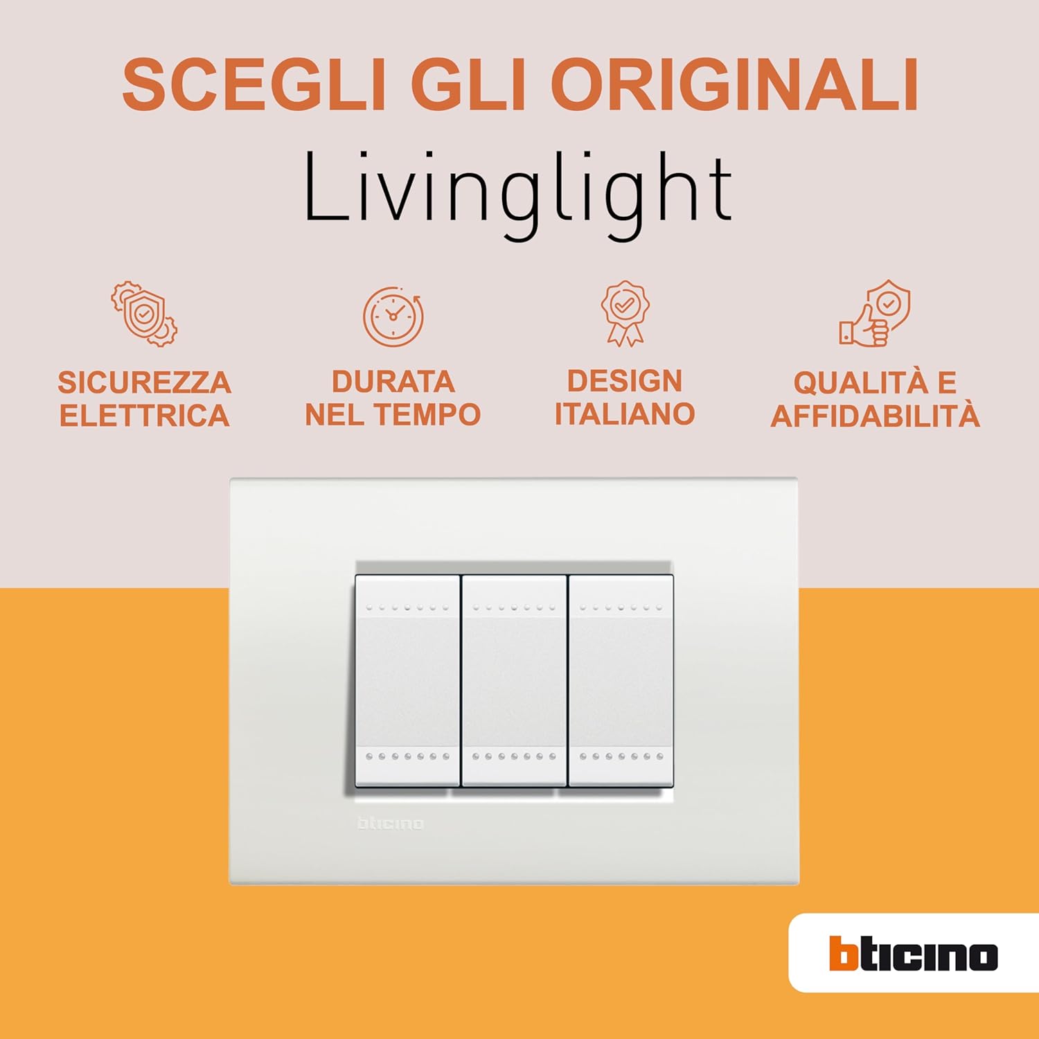 Detalle 2 de BTicino N4402N Dimmer a manopola resistivo 500 W con deviatore, bianco