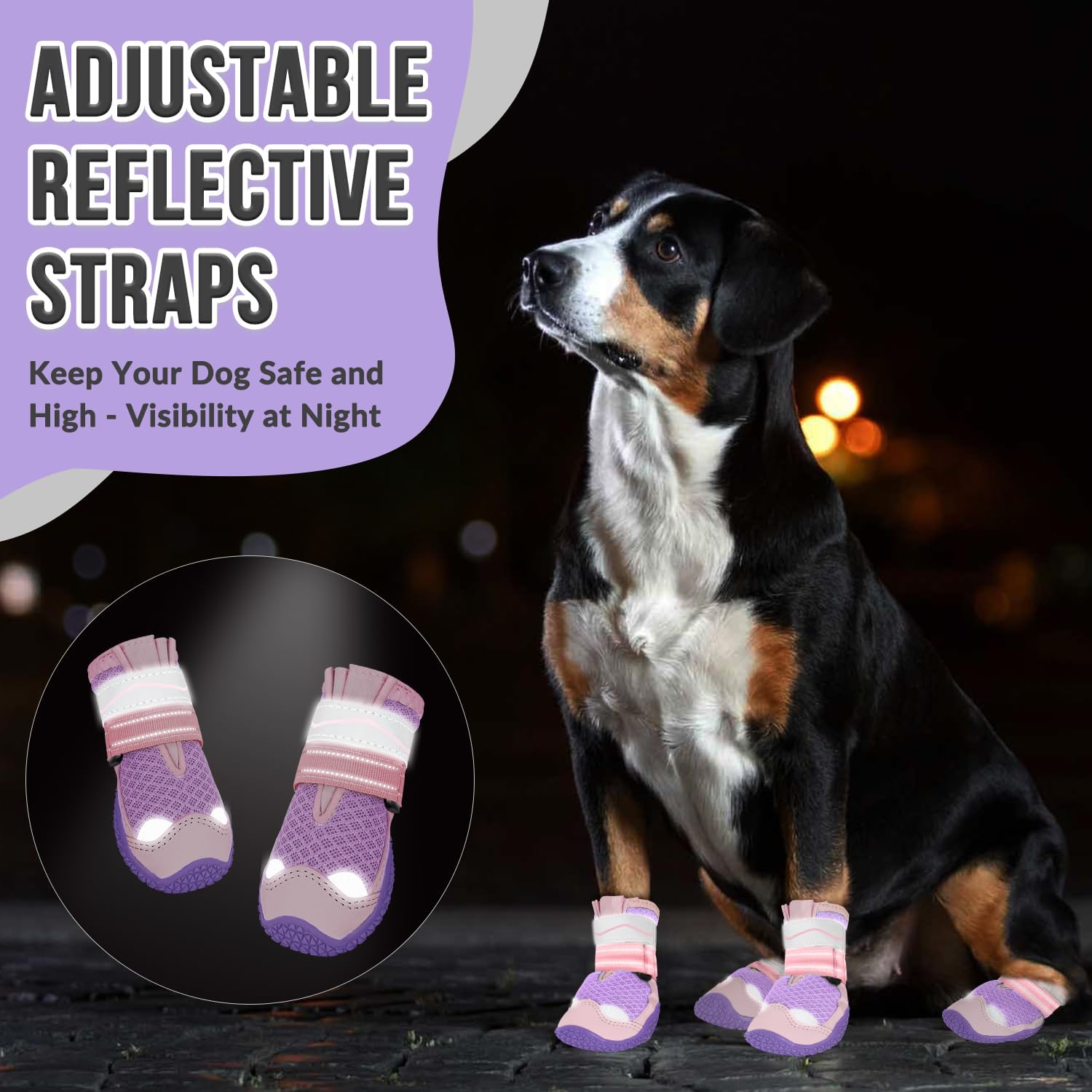 Thumbnail 5 de Eyein Dog Boots Paw Protector (2pc) – breathable, waterproof lower & reflective non-slip dog shoes