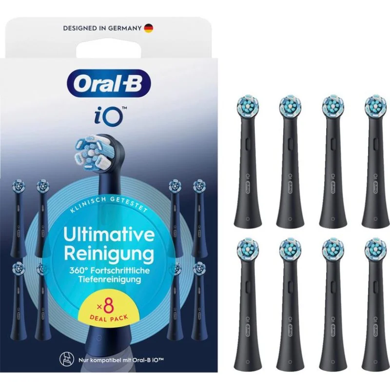 Detalle de Cabezal Cepillo de Dientes Oral-B iO Ultimate Clean Pack 8 Unidades – Negro