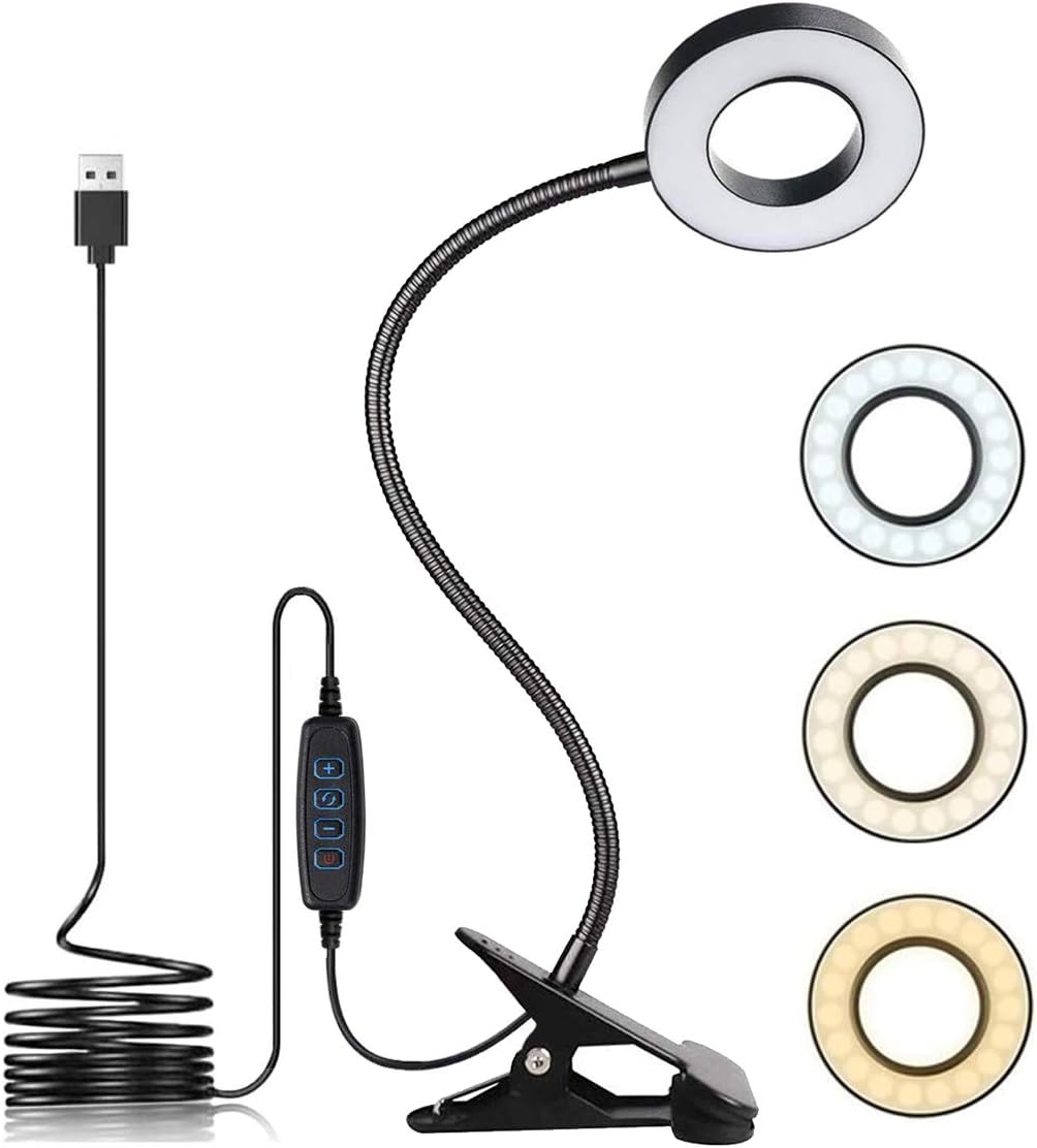 Thumbnail 6 de KNAMKY USB LED Desk Lamp Clip-On Reading Light