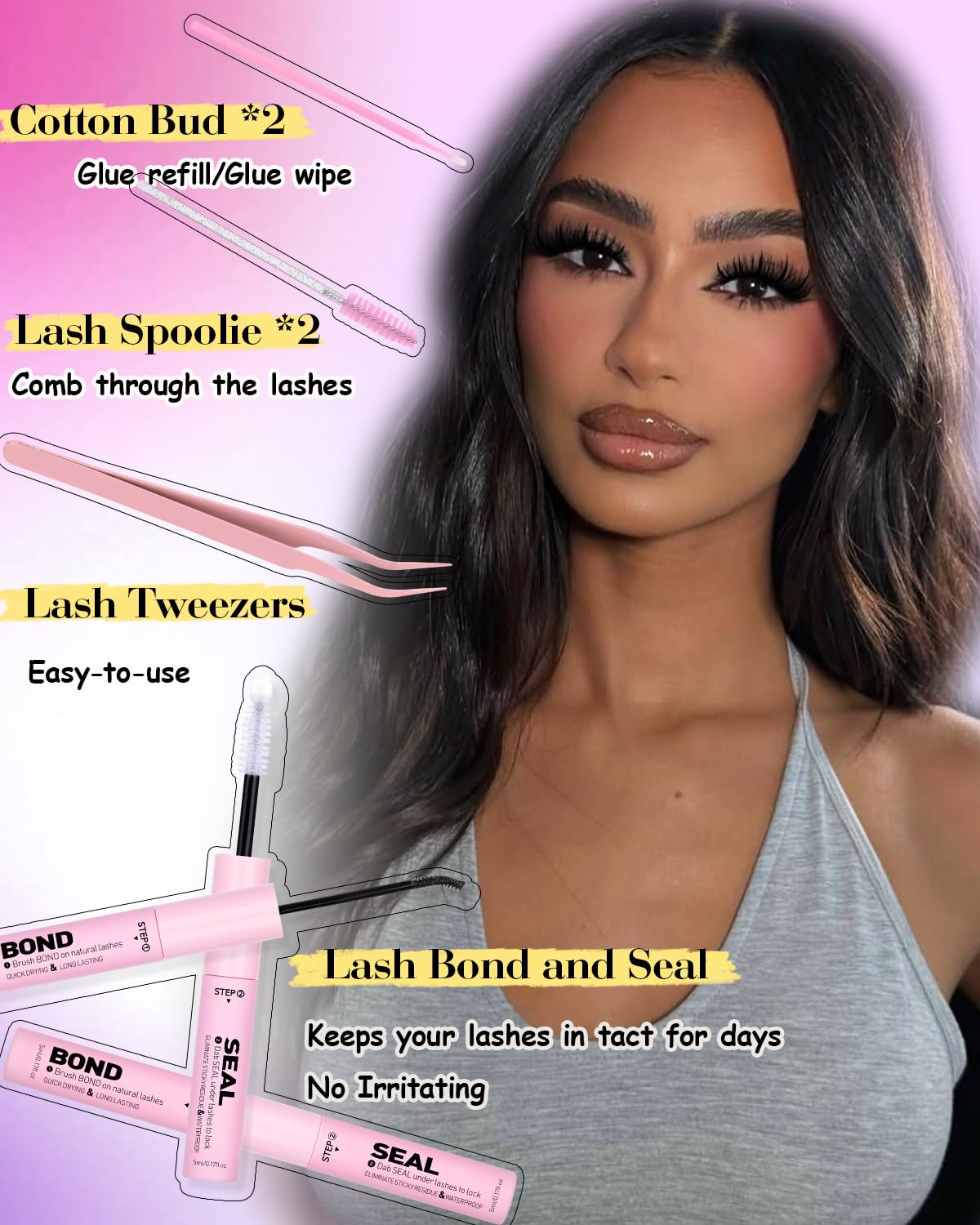 Detalle 2 de CORUSCATE Lash Clusters Kit 464pcs: Mega Spike and Wispy Lashes for at-Home Lash Extensions