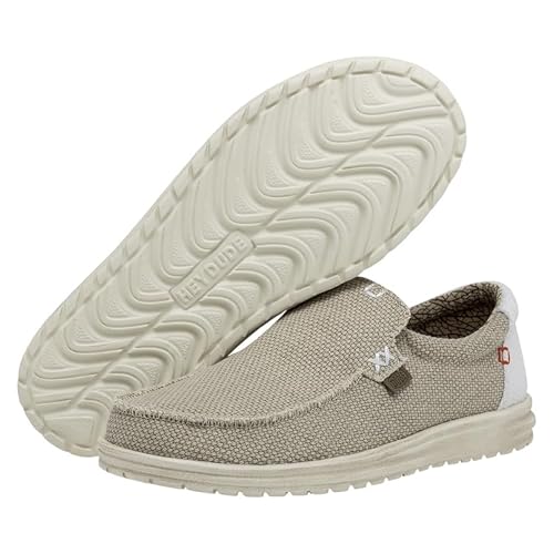 Thumbnail 3 de HEYDUDE Mikka Braided: mocassino slip-on in off White, 42