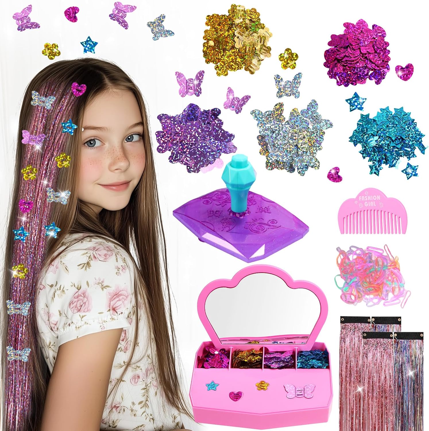 Detalle de AOSITE Hair Gem Stamper for Girls