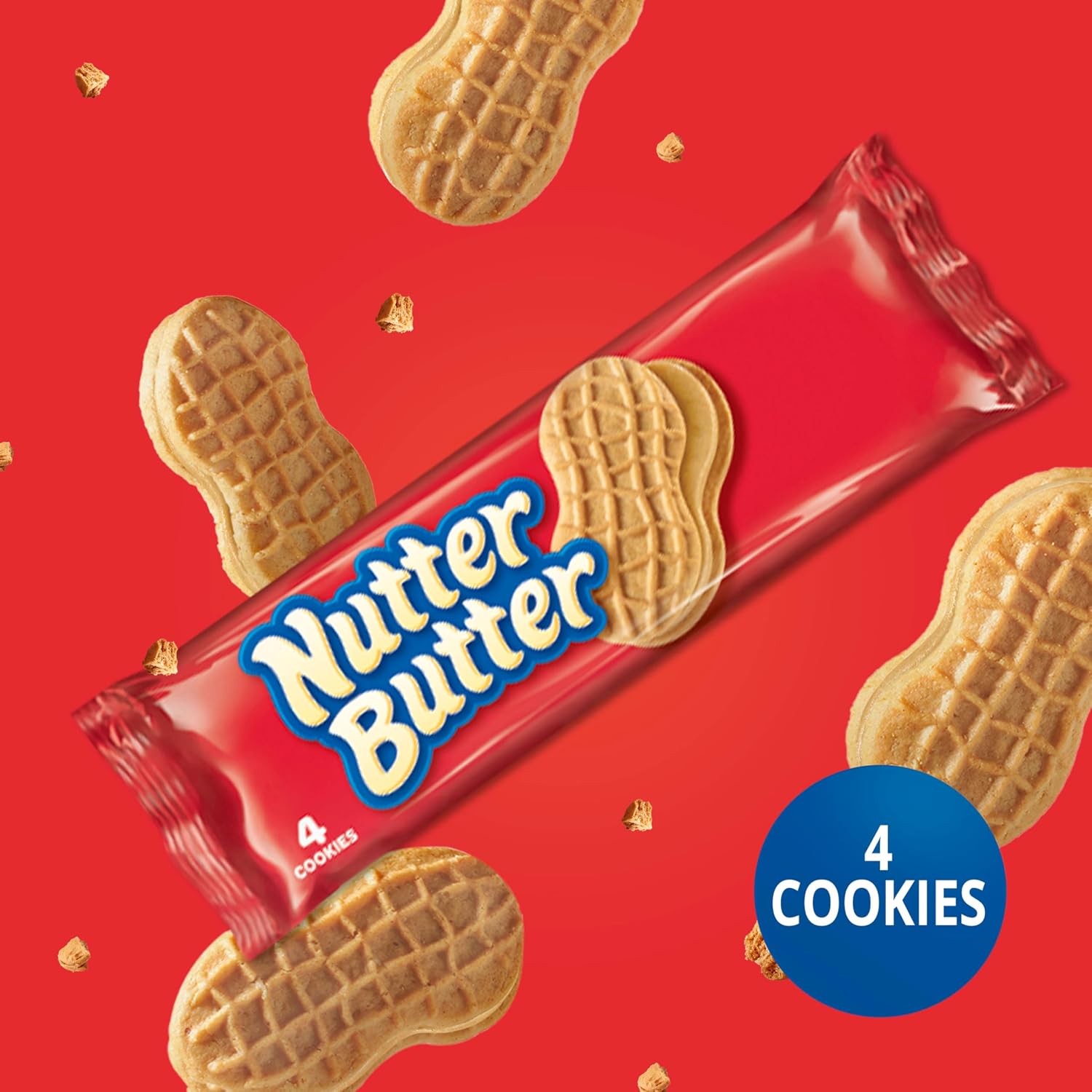 Thumbnail 4 de NUTTER BUTTER Peanut Butter Sandwich Cookies, 40 Snack Packs, Real Peanut Butter