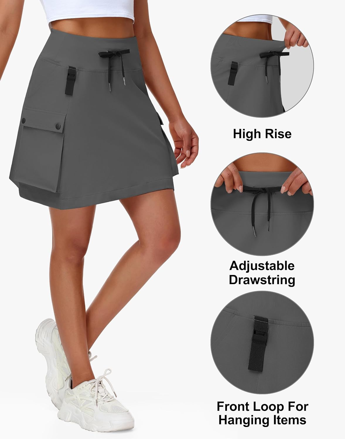 Detalle de MIVEI Hiking Skort 16-Inch Length