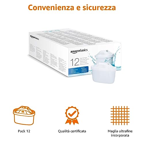 Thumbnail 2 de Amazon Basics Filtri per acqua, confezione da 12 – compatibili con BRITA e caraffe Amazon Basics