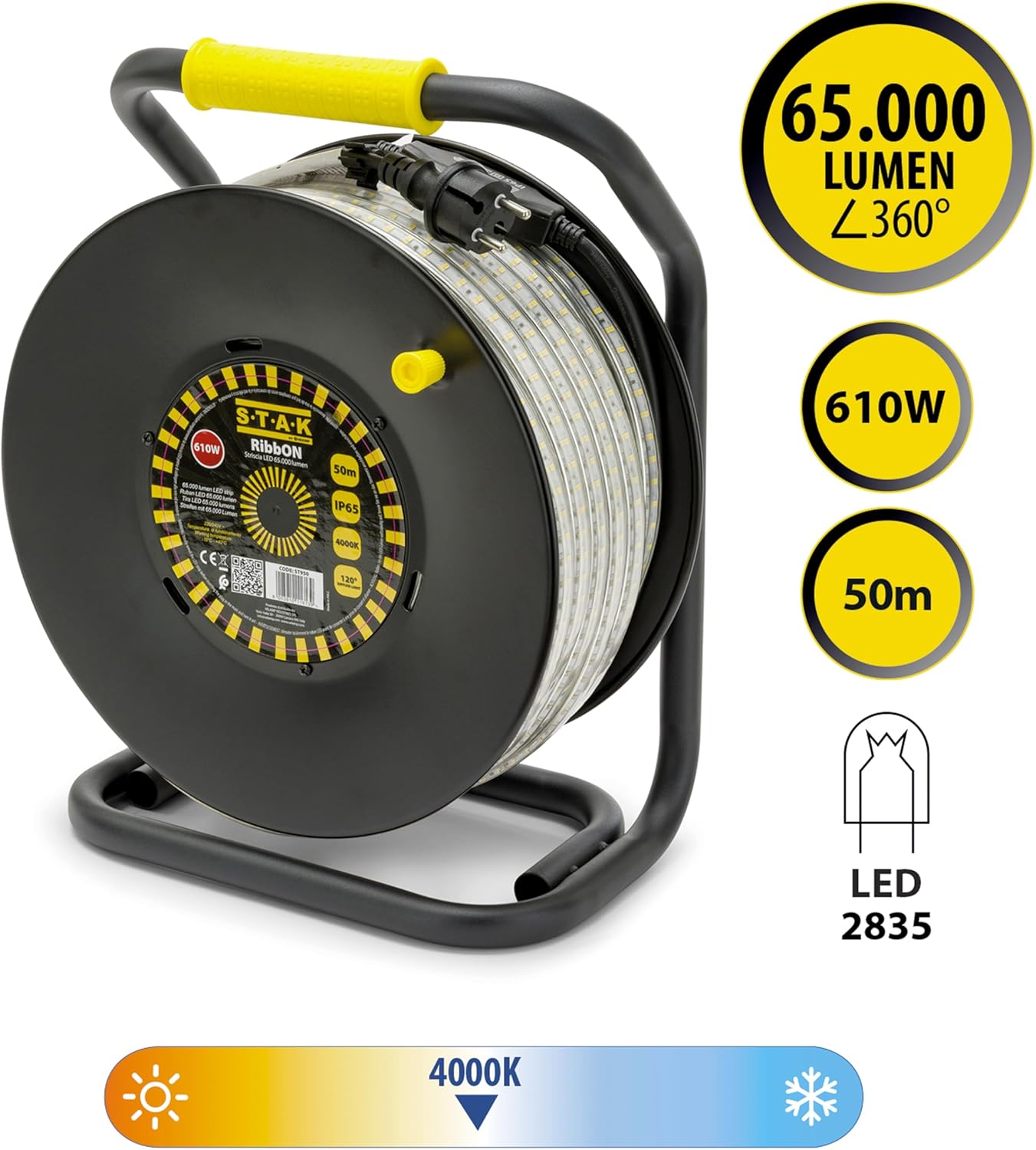 Thumbnail 1 de Velamp Ribbon 50m: Ruban LED IP65 65.000 Lumens – Noir