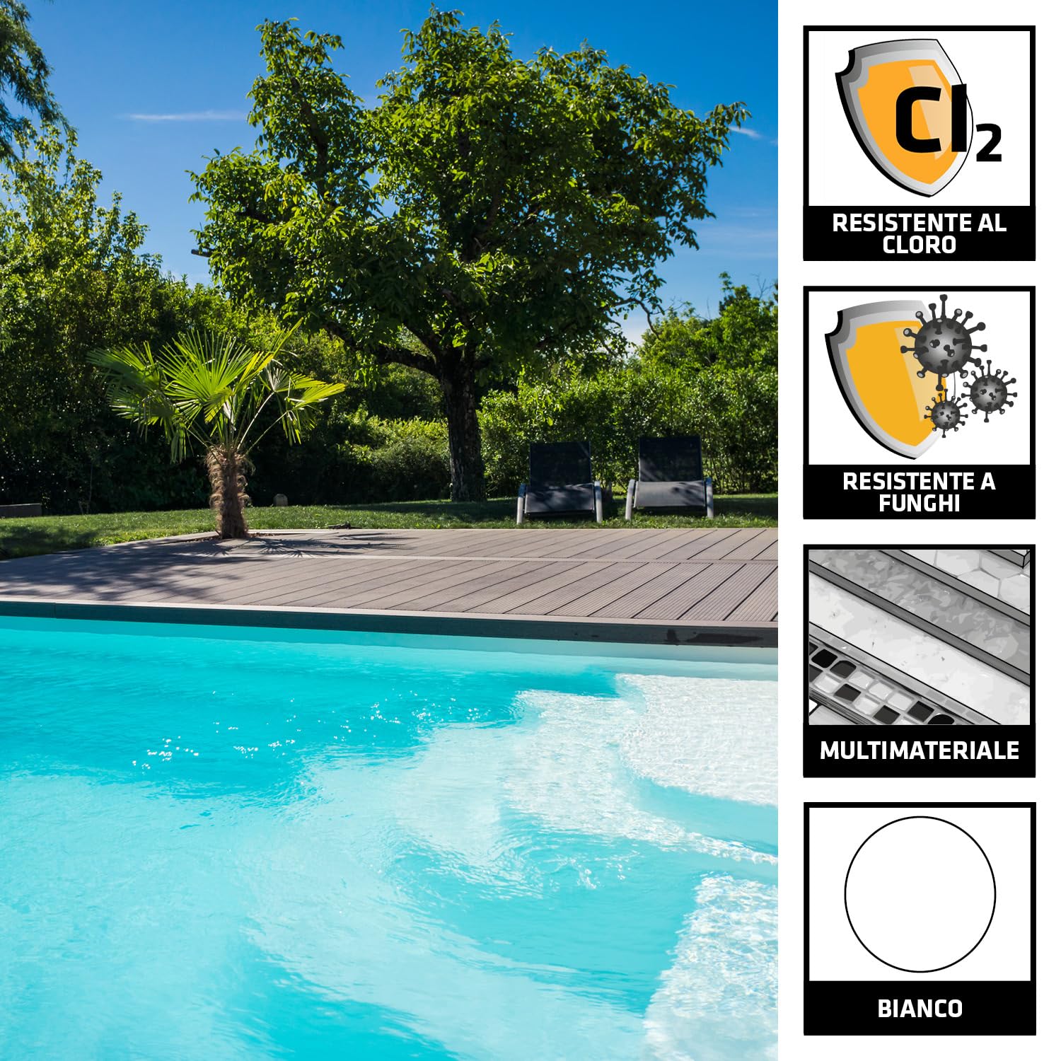 Thumbnail 1 de Sikasil Pool di SIKA – Silicone per piscine e zone umide, Bianco, 300 ml