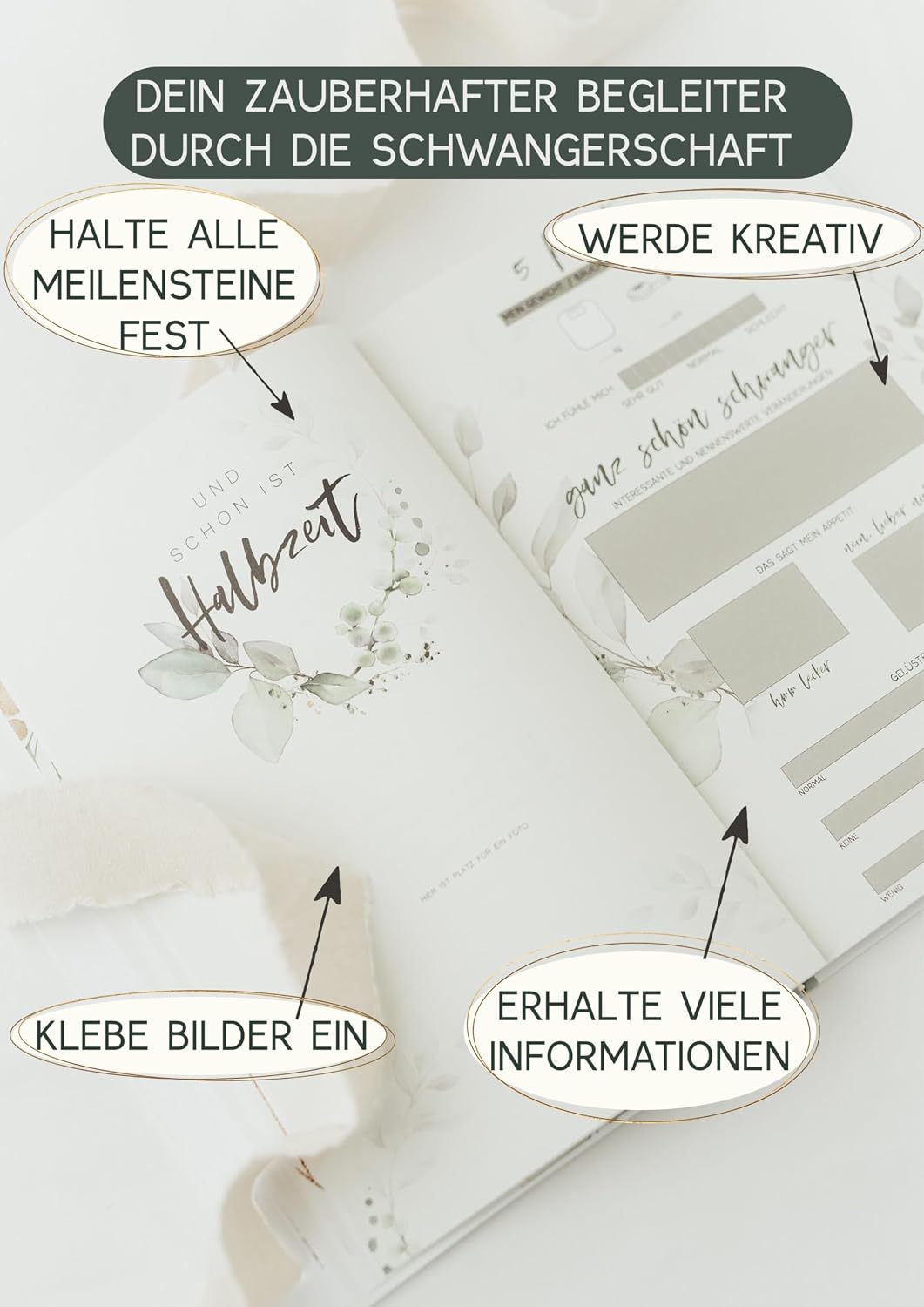 Thumbnail 3 de HIMMEL.HERZ.PAPIER Schwangerschaftstagebuch So schön schwanger